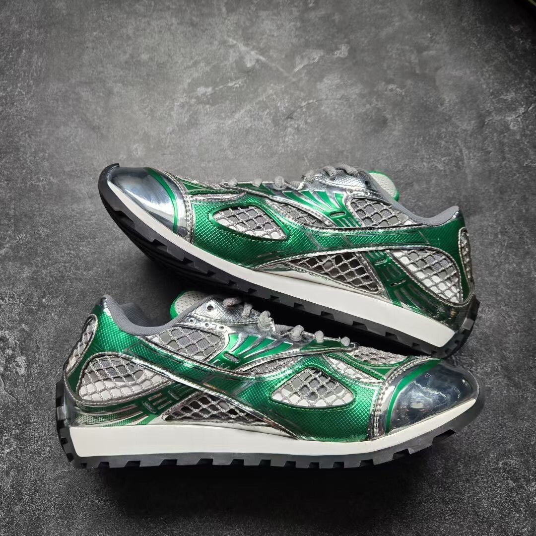 Bottega Veneta Bottega Veneta Green Lowtop Sneakers 38 Women Size US 7.5 / IT 37.5 - 9 Thumbnail
