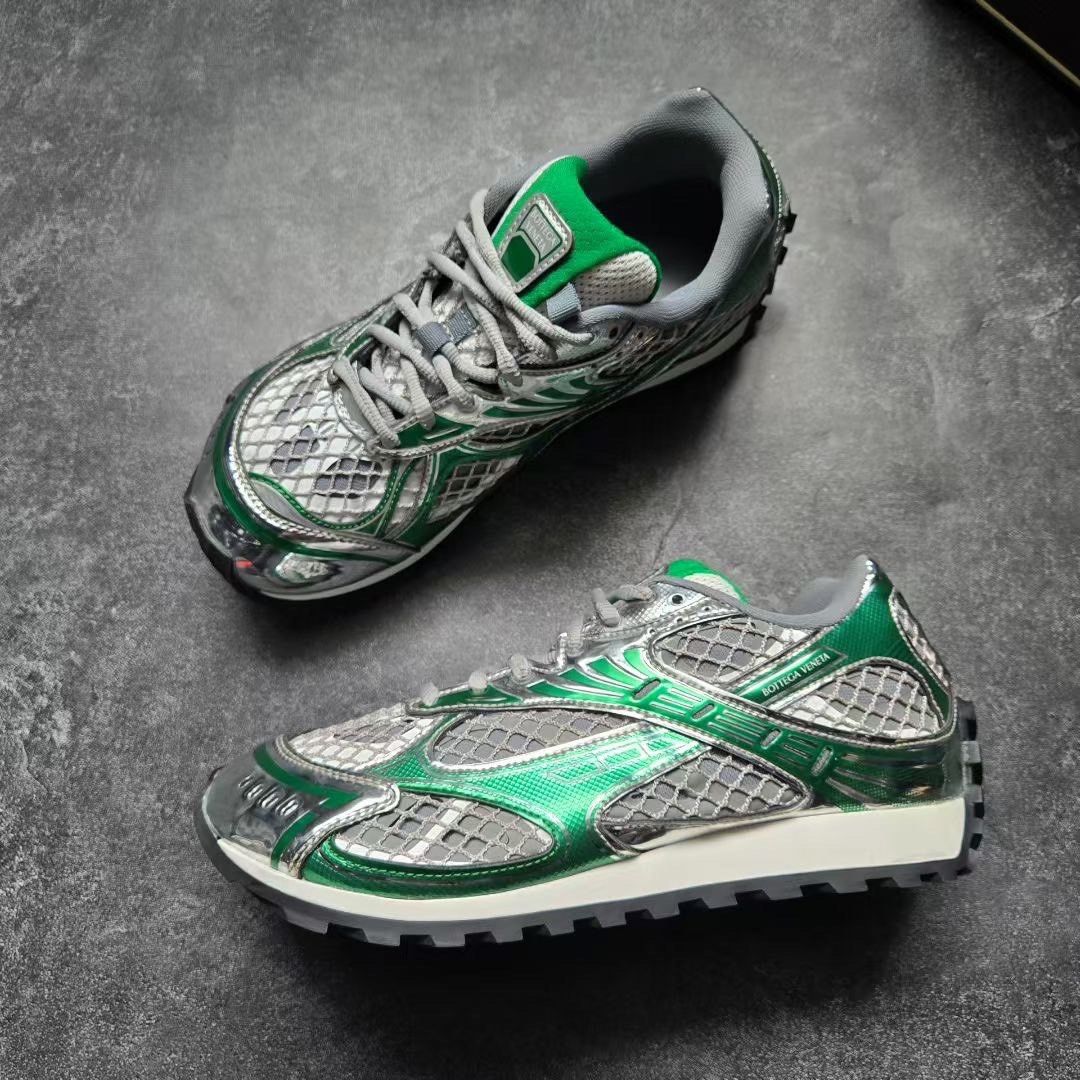 Bottega Veneta Bottega Veneta Green Lowtop Sneakers 38 Women Size US 7.5 / IT 37.5 - 4 Thumbnail