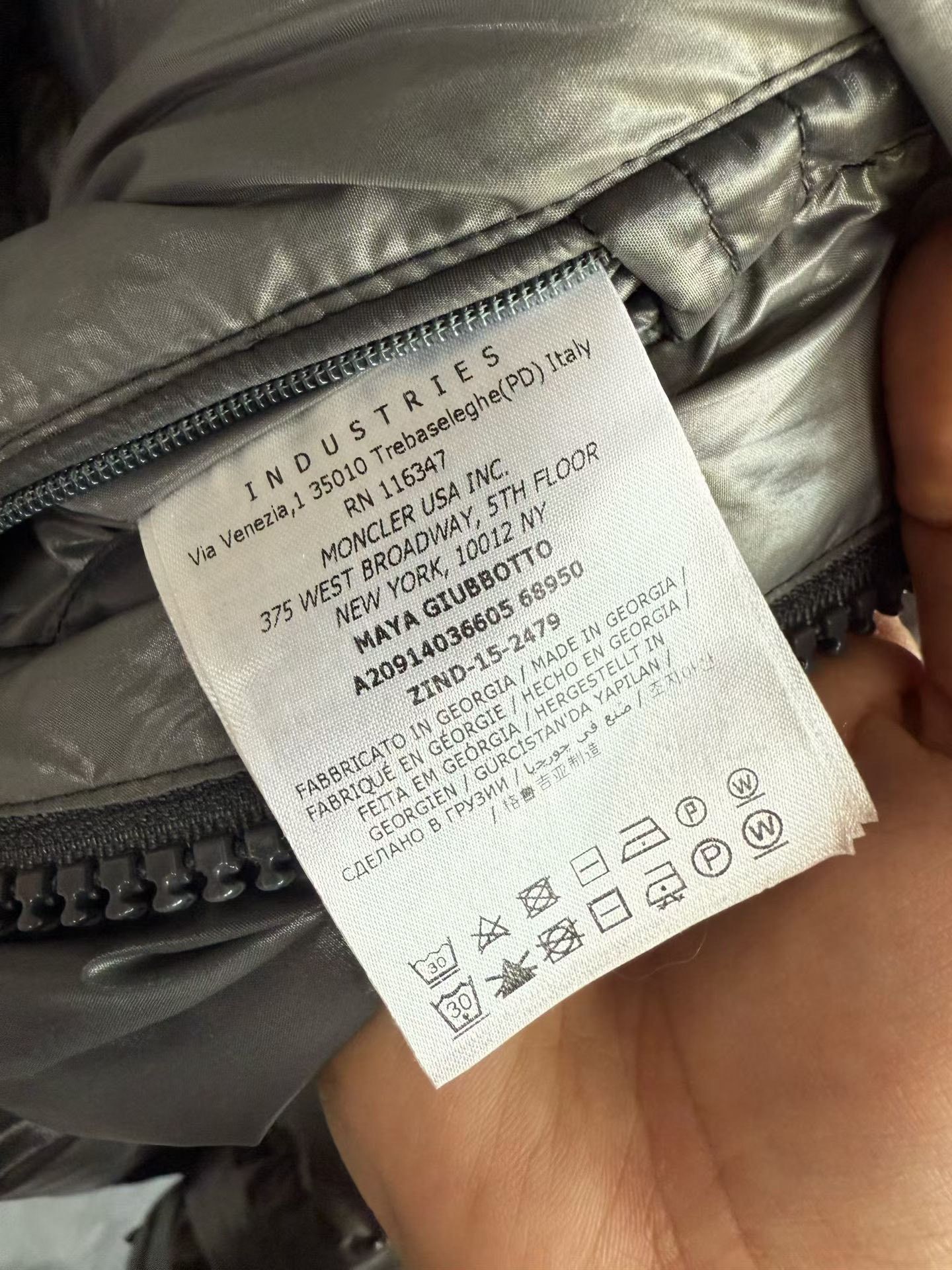 Moncler Moncler Down Gray Down Jacket 5 Women Size XS / US 0-2 / IT 36-38 - 7 Thumbnail