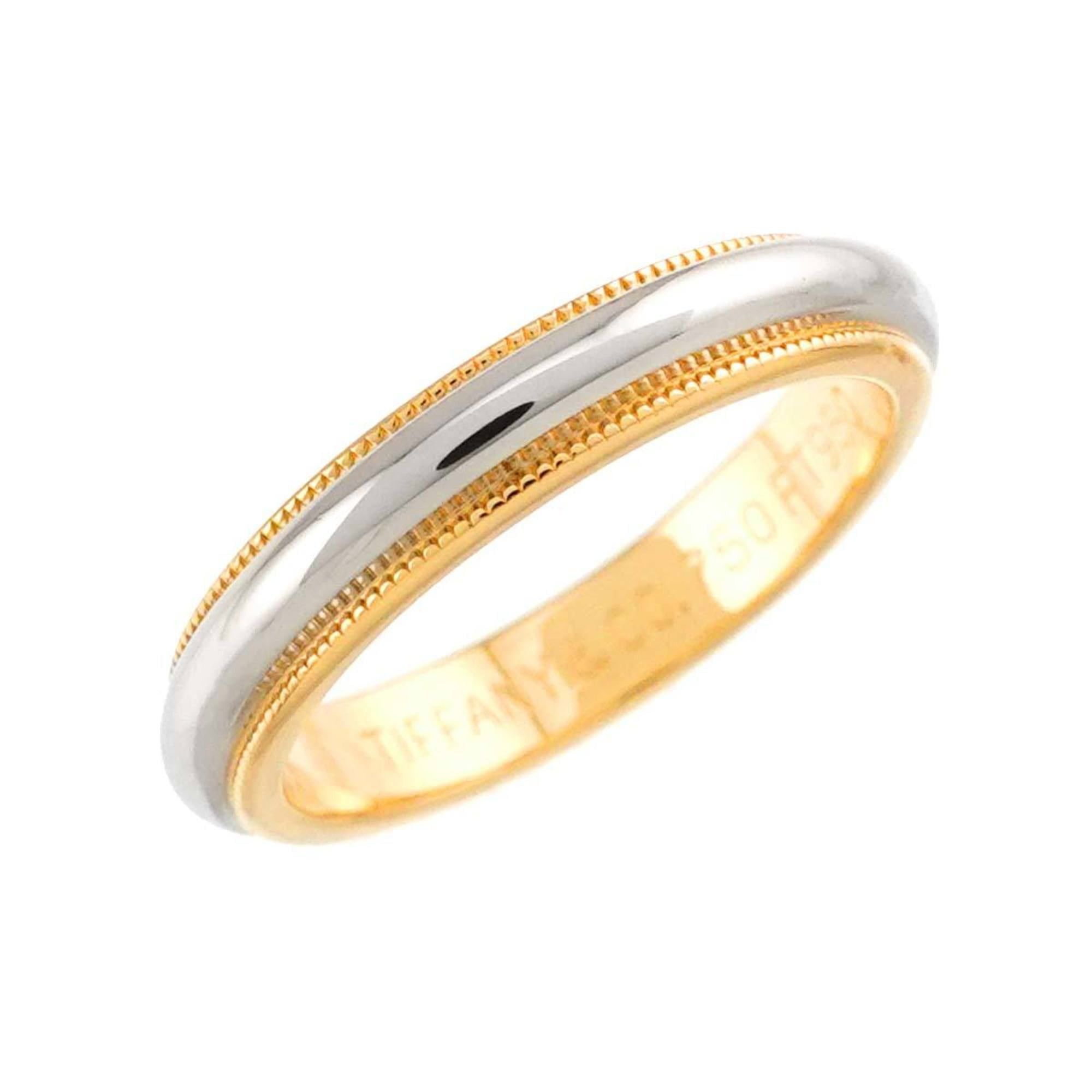 Tiffany & Co. Tiffany & Co. Milgrain Band Ring, 3.4mm wide, Platinum (Pt) and 18K Yellow Gold (750). Size ONE SIZE - 3 Thumbnail