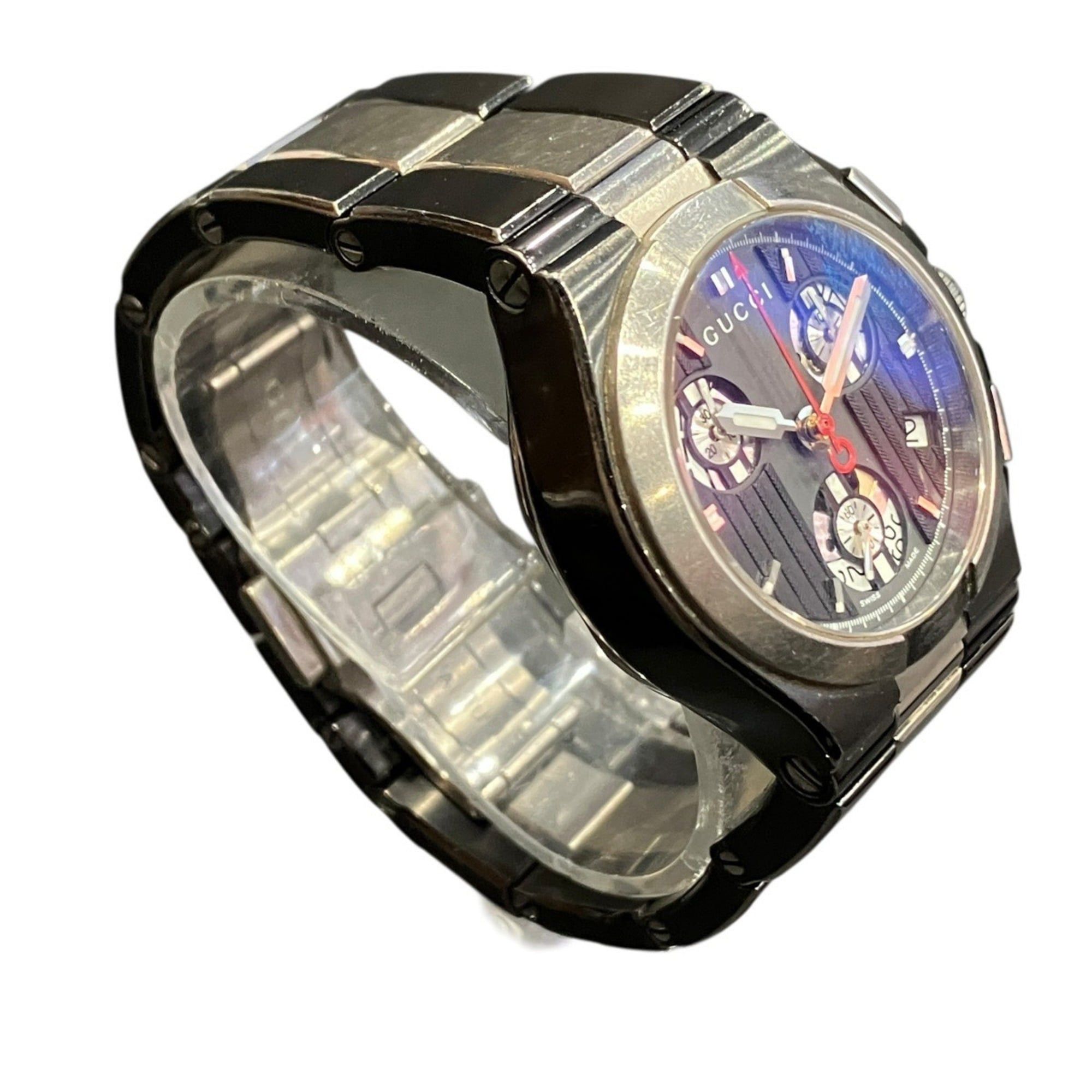 Gucci watch, total weight 70g, quartz movement, black dial  display picture 3