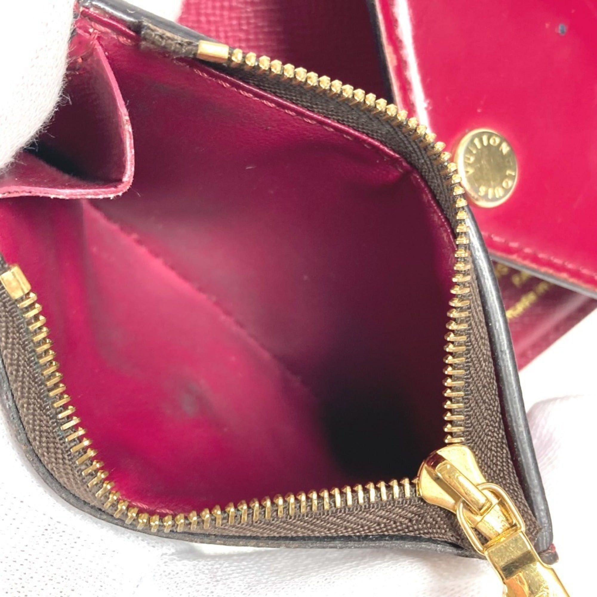 Louis Vuitton Louis Vuitton Monogram Portefeuille Zoe Compact Wallet, Tri-fold Canvas, Women's, Fuchsia Brown Size ONE SIZE - 12 Thumbnail