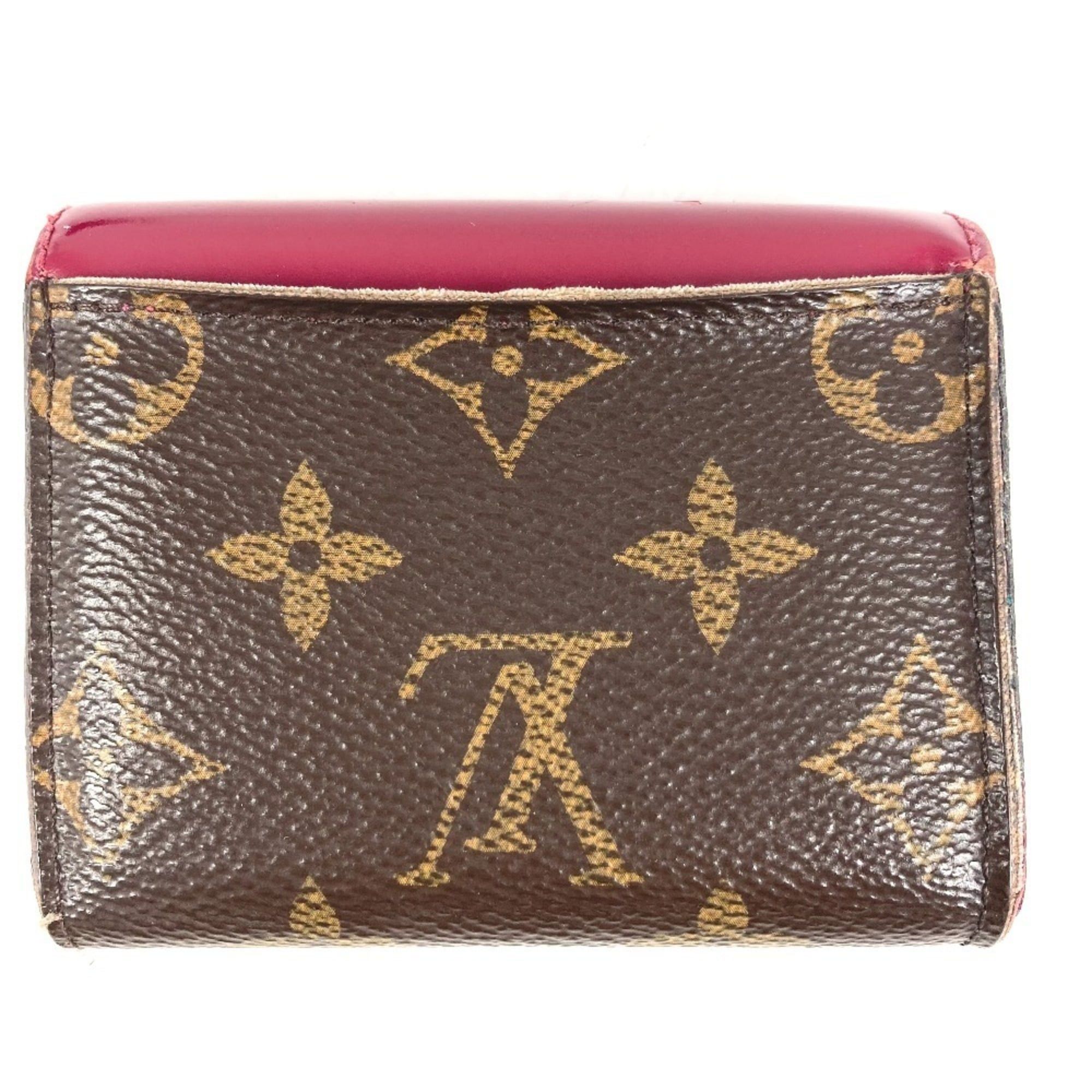 Louis Vuitton Louis Vuitton Monogram Portefeuille Zoe Compact Wallet, Tri-fold Canvas, Women's, Fuchsia Brown Size ONE SIZE - 2 Thumbnail