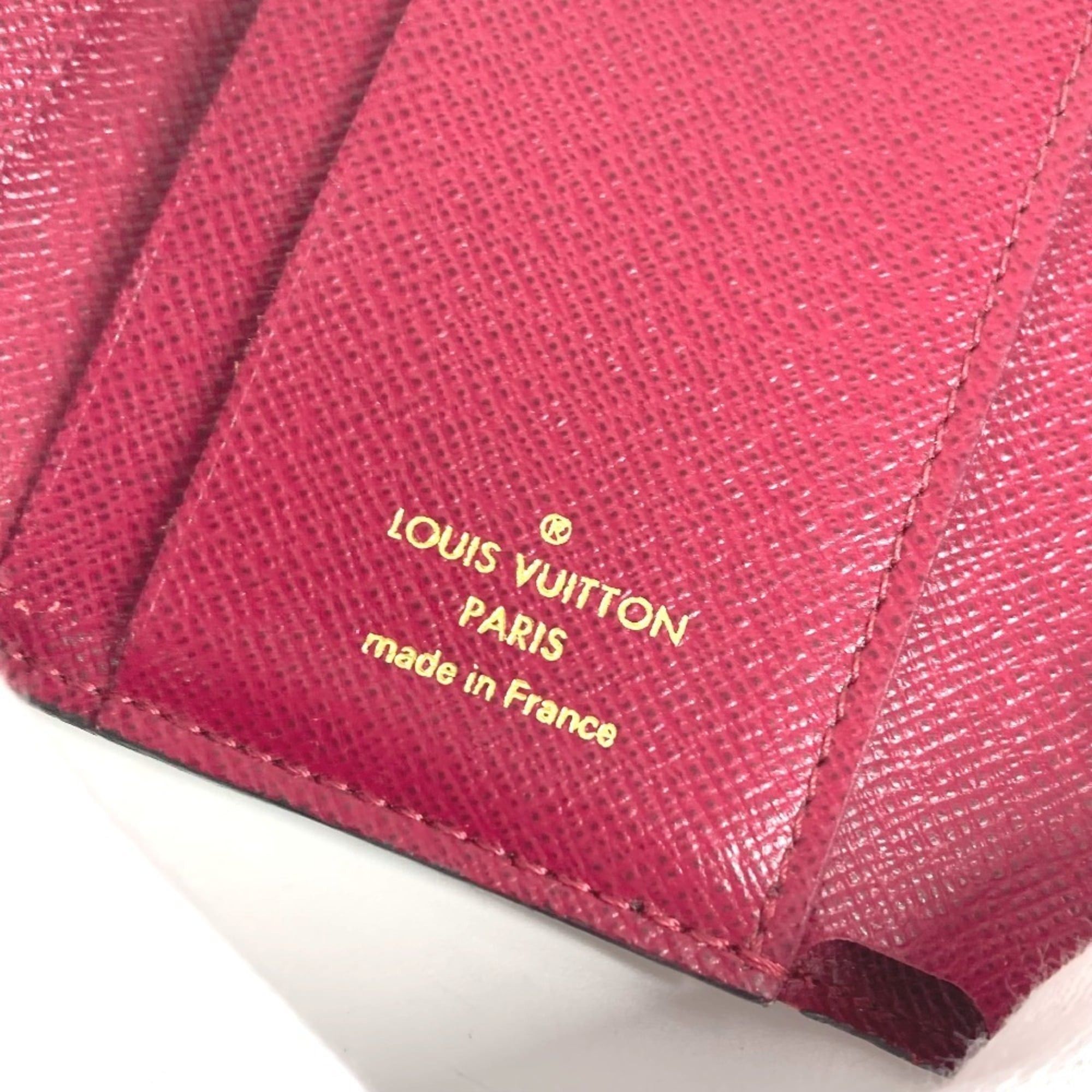 Louis Vuitton Louis Vuitton Monogram Portefeuille Zoe Compact Wallet, Tri-fold Canvas, Women's, Fuchsia Brown Size ONE SIZE - 11 Thumbnail