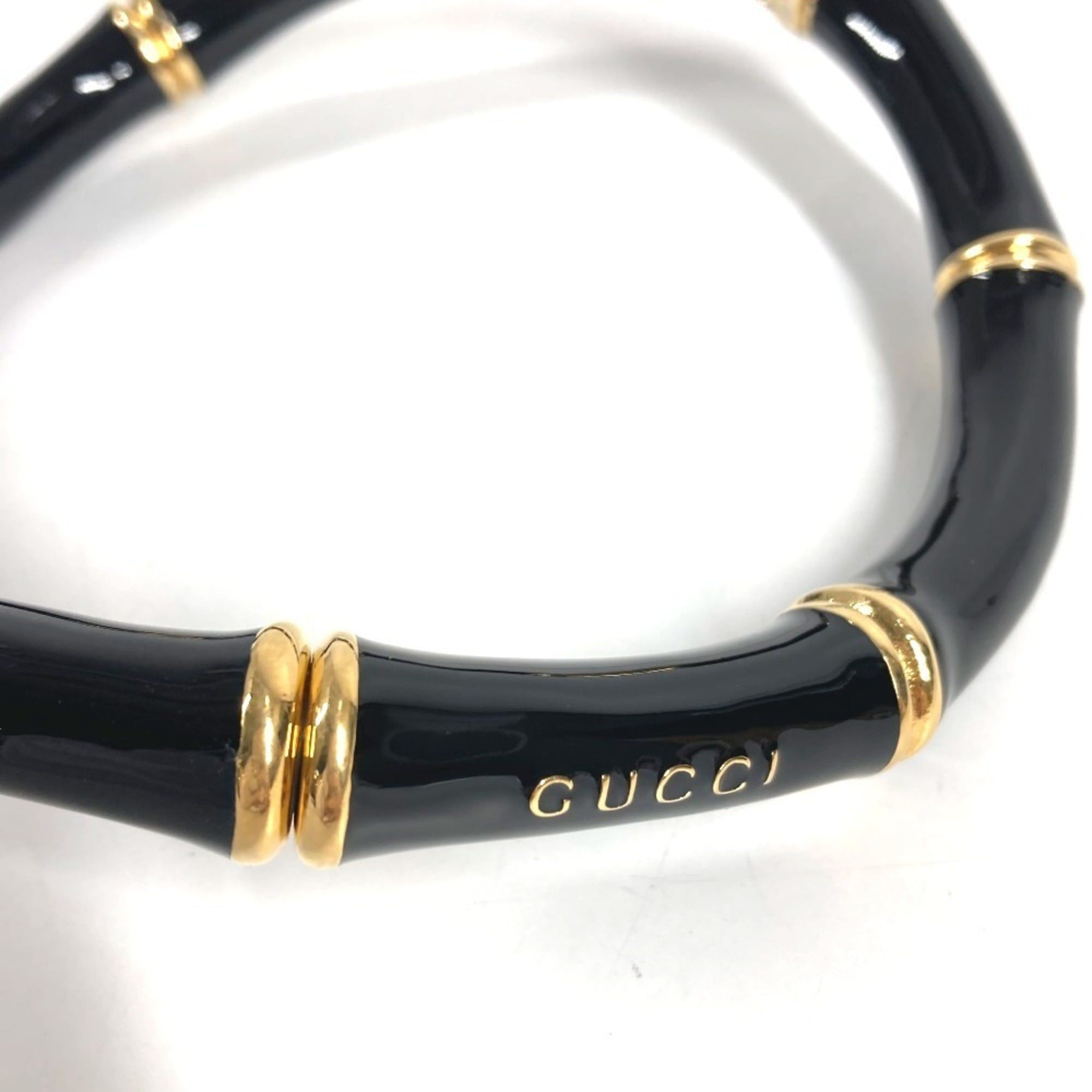 Gucci GUCCI 830377 25SS Bamboo Logo Choker Accessory Jewelry Necklace Aluminum Men's Women's Black Size ONE SIZE - 2 Thumbnail