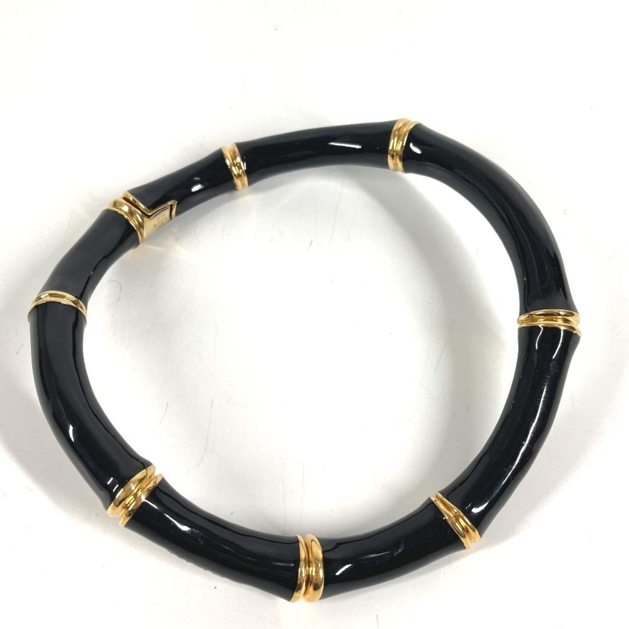 Gucci GUCCI 830377 25SS Bamboo Logo Choker Accessory Jewelry Necklace Aluminum Men's Women's Black Size ONE SIZE - 6 Thumbnail