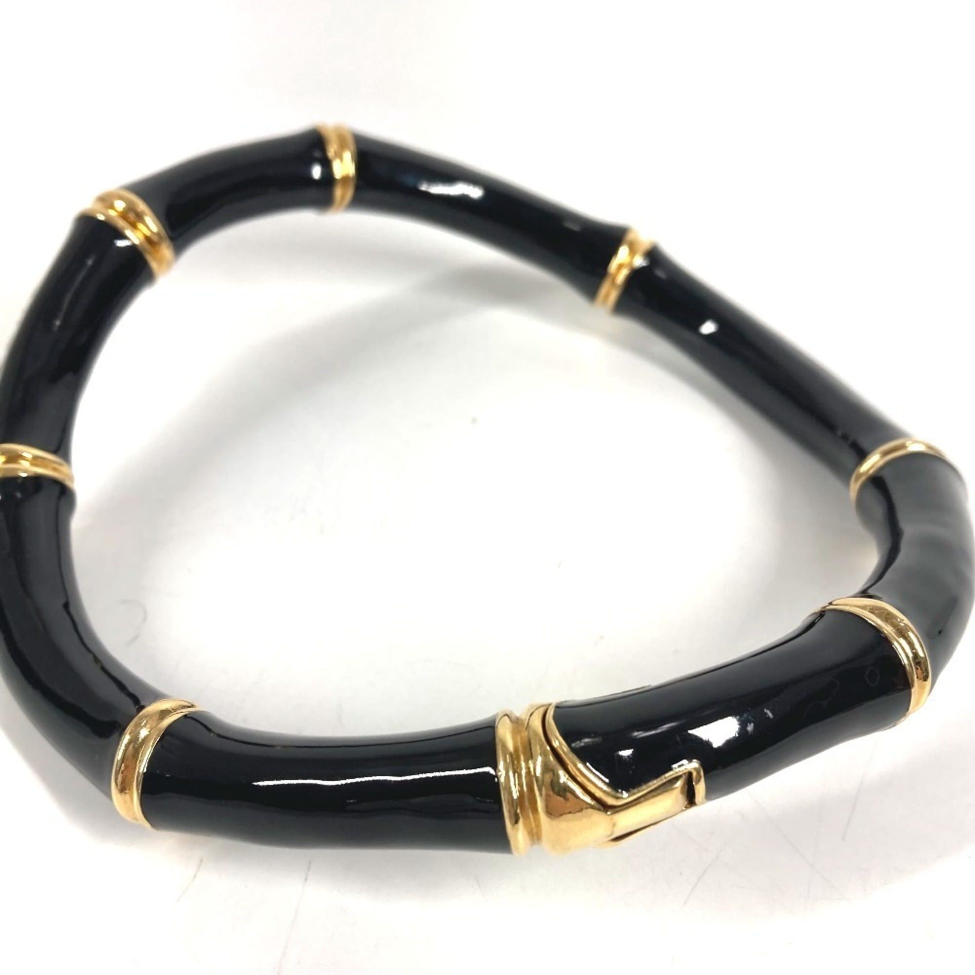 Gucci GUCCI 830377 25SS Bamboo Logo Choker Accessory Jewelry Necklace Aluminum Men's Women's Black Size ONE SIZE - 4 Thumbnail