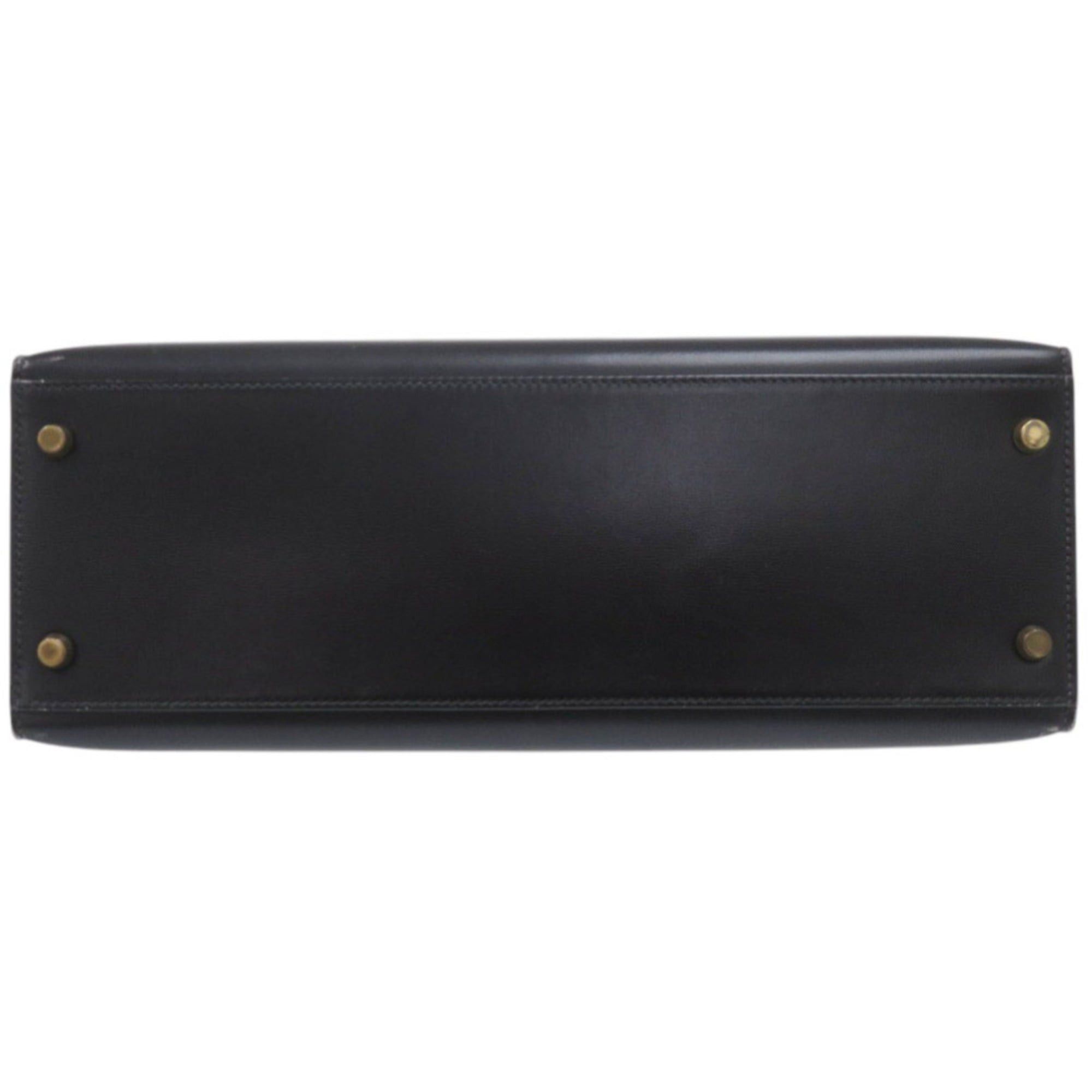 Hermes Excellent condition Hermes Kelly 32, external stitching, box calf leather, black, gold hardware, V stamp (made in 1992), handbag, 0285HERMES Size ONE SIZE - 3 Thumbnail