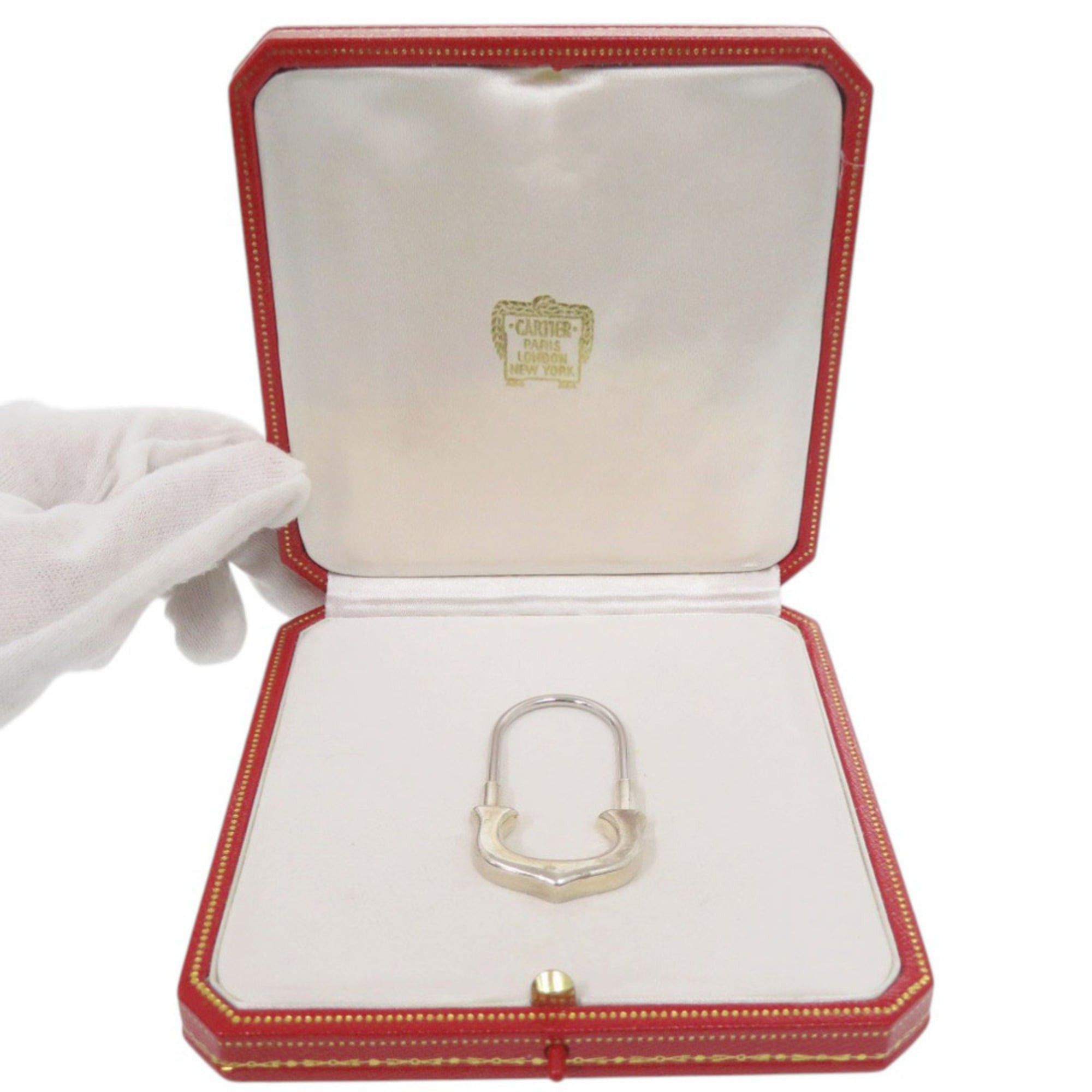 Cartier Cartier C motif sterling silver 925 key ring keychain 0576CARTIER Size ONE SIZE - 2 Thumbnail