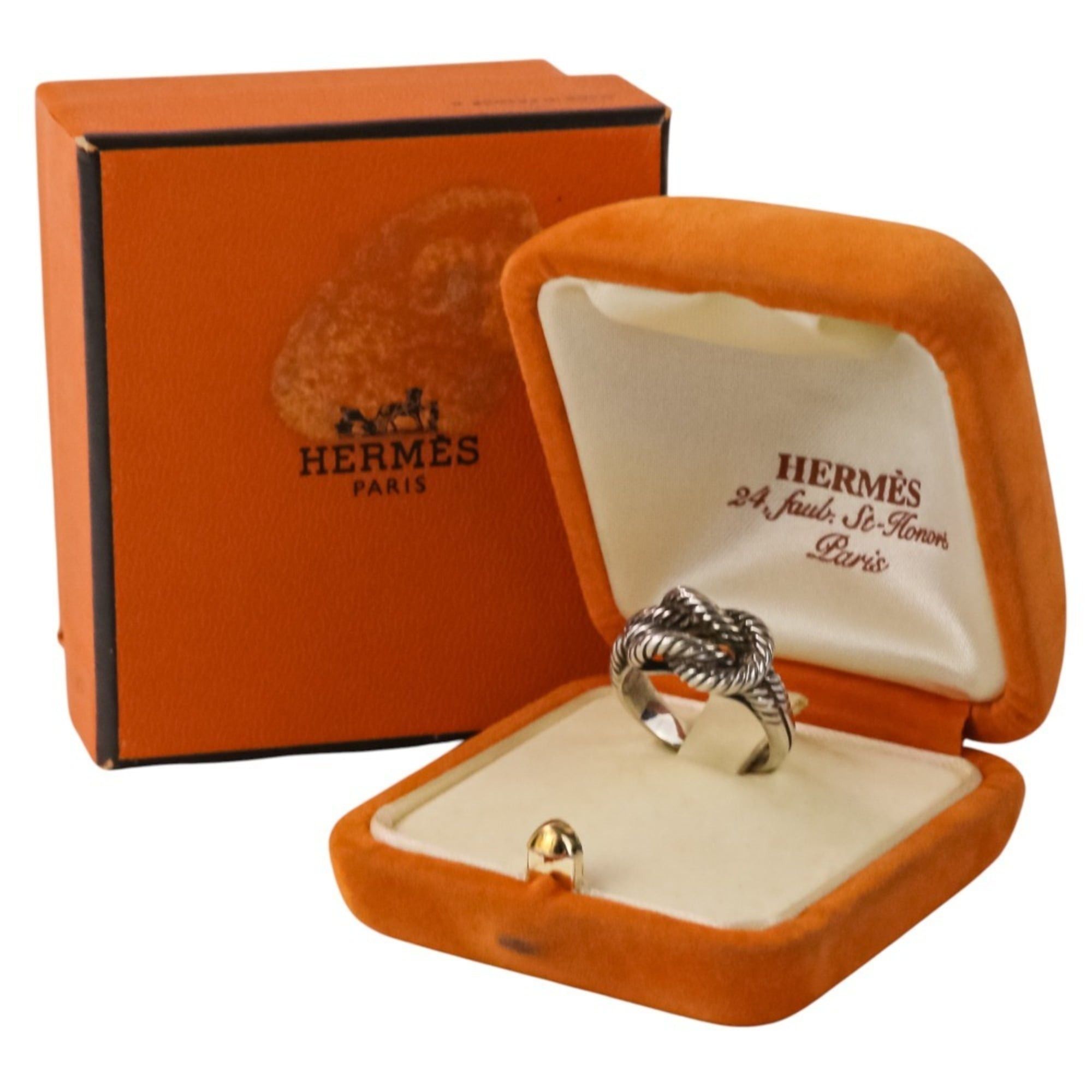 Hermes HERMES Audienne SV925 Ring, Size 52 (1), Silver, Men's/Women's Size ONE SIZE - 13 Thumbnail