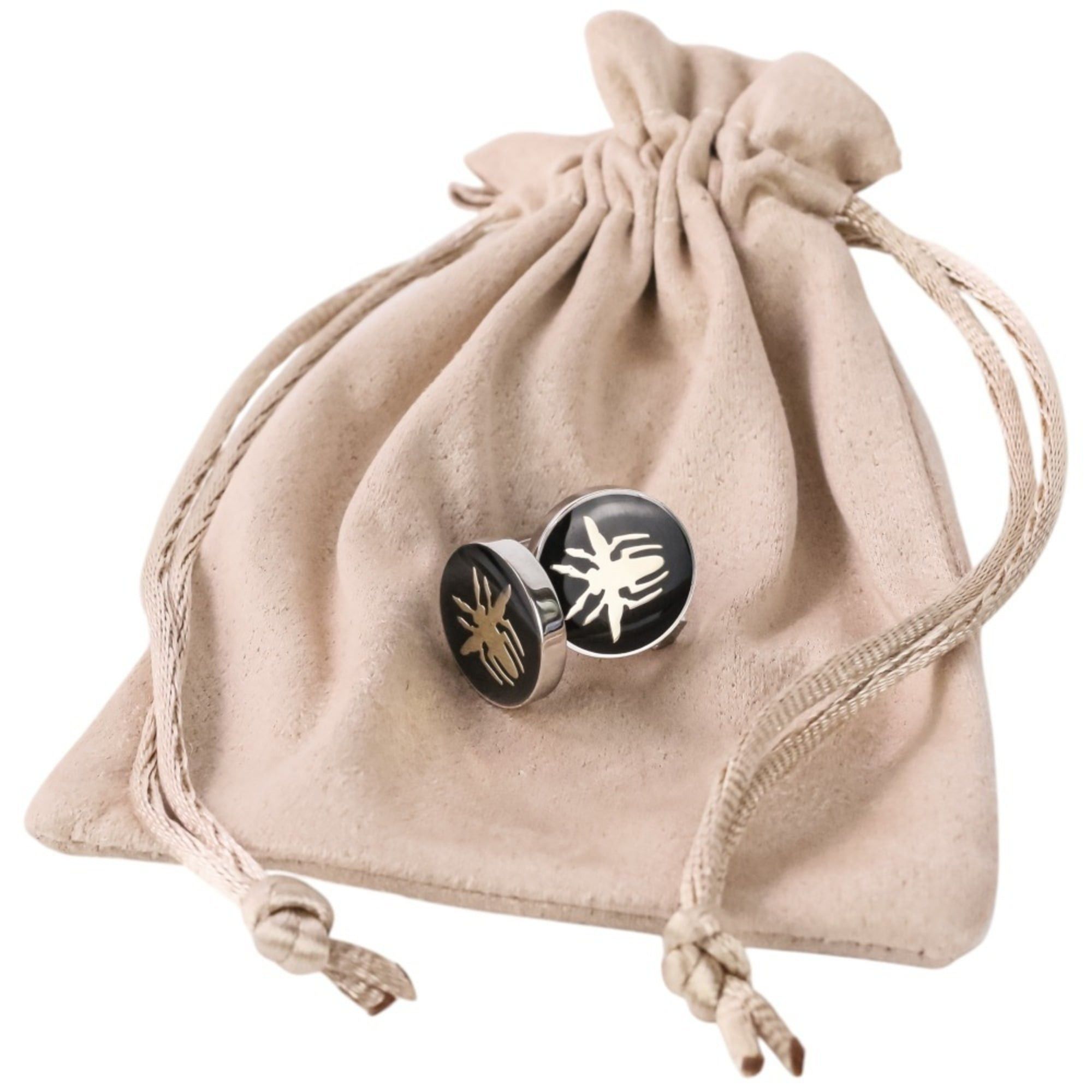 Christian Dior Monsieur DIOR HOMME AG925 Bee Cufflinks, Black and Silver Color, Men's Size ONE SIZE - 9 Thumbnail