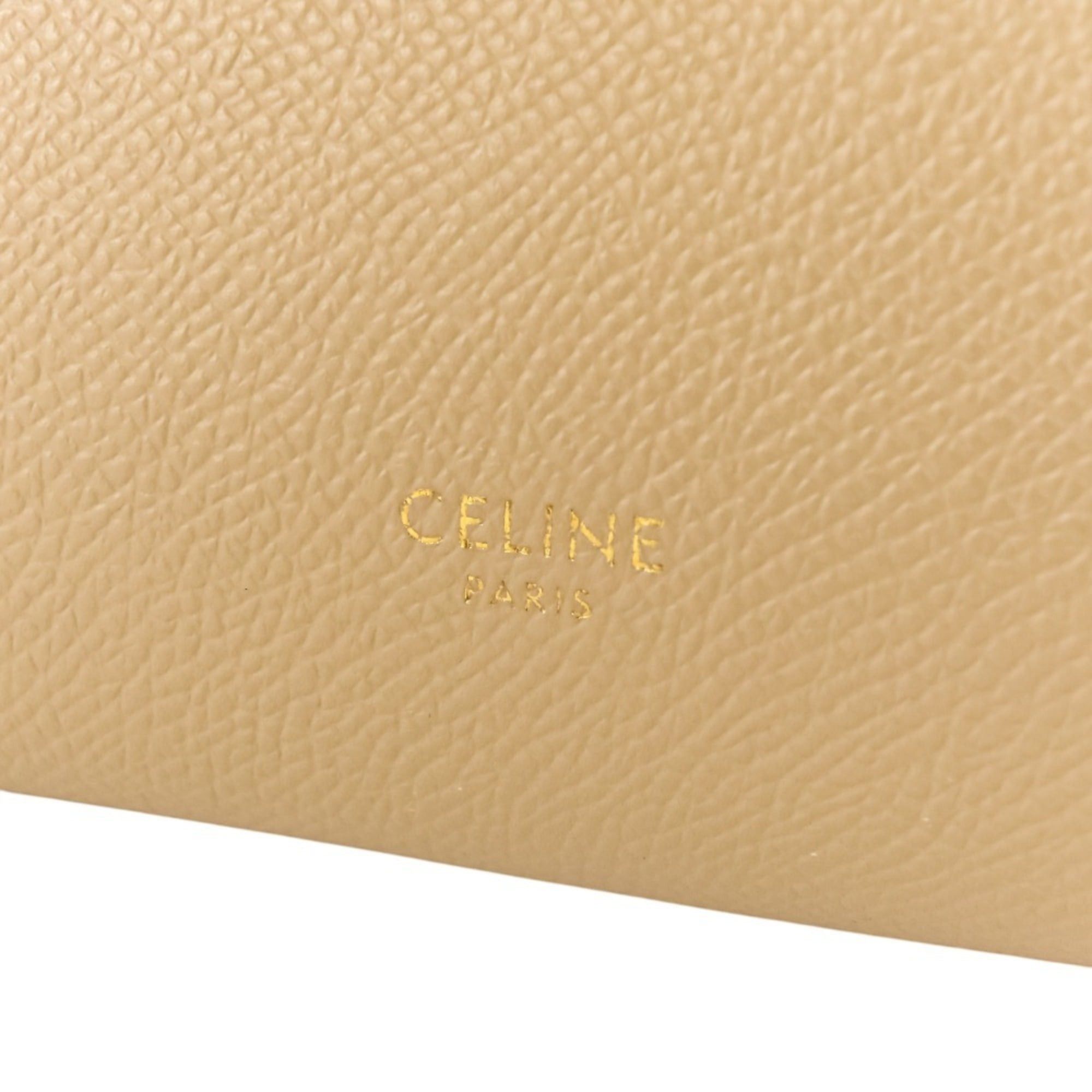 Celine CELINE Belt Bag Nano 2-way shoulder bag, grained calfskin, beige, women's. Size ONE SIZE - 9 Thumbnail