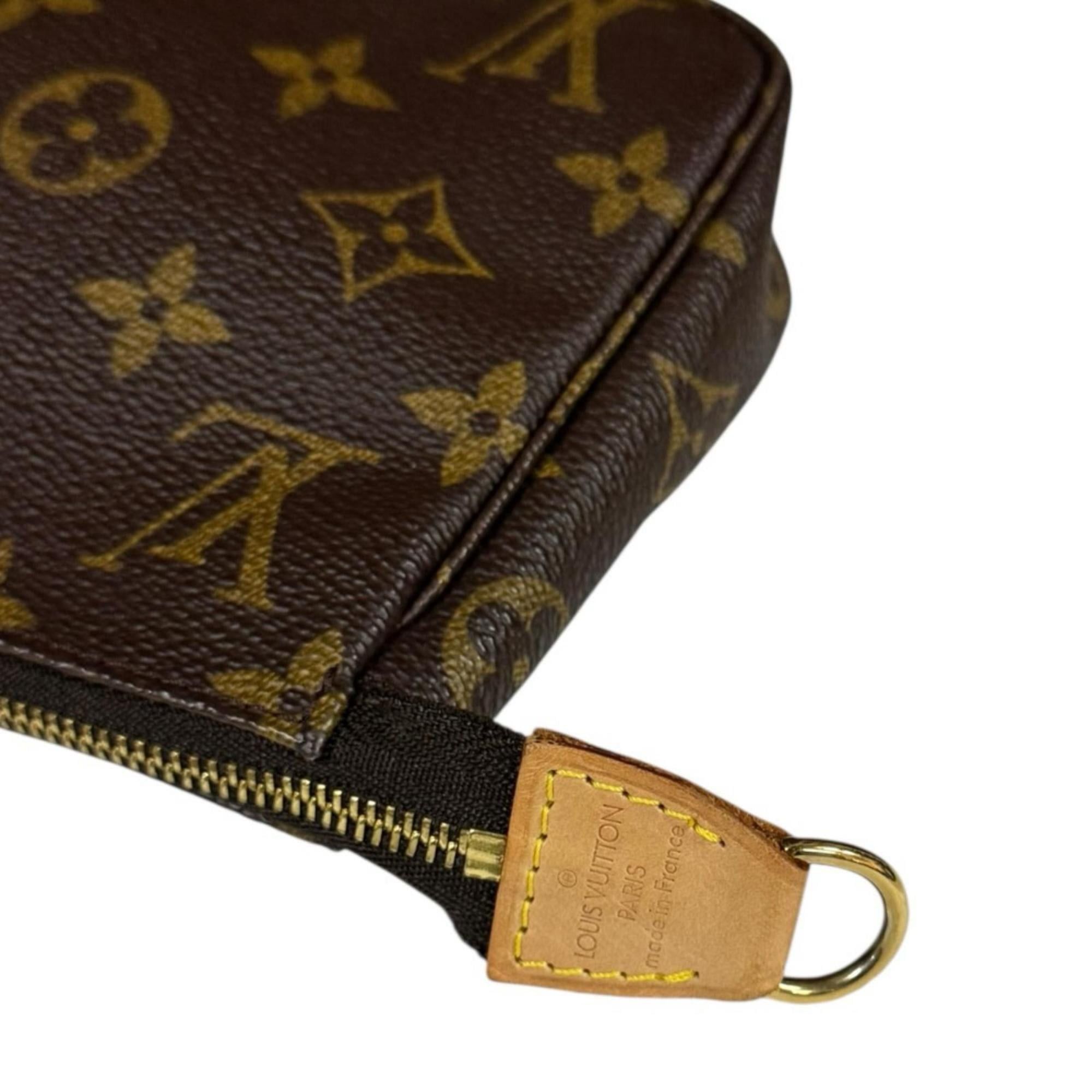 Louis Vuitton Louis Vuitton Pochette Accessoires Monogram Handbag, Canvas M51980, Brown, Women's, LOUIS VUITTON, Used Size ONE SIZE - 7 Thumbnail