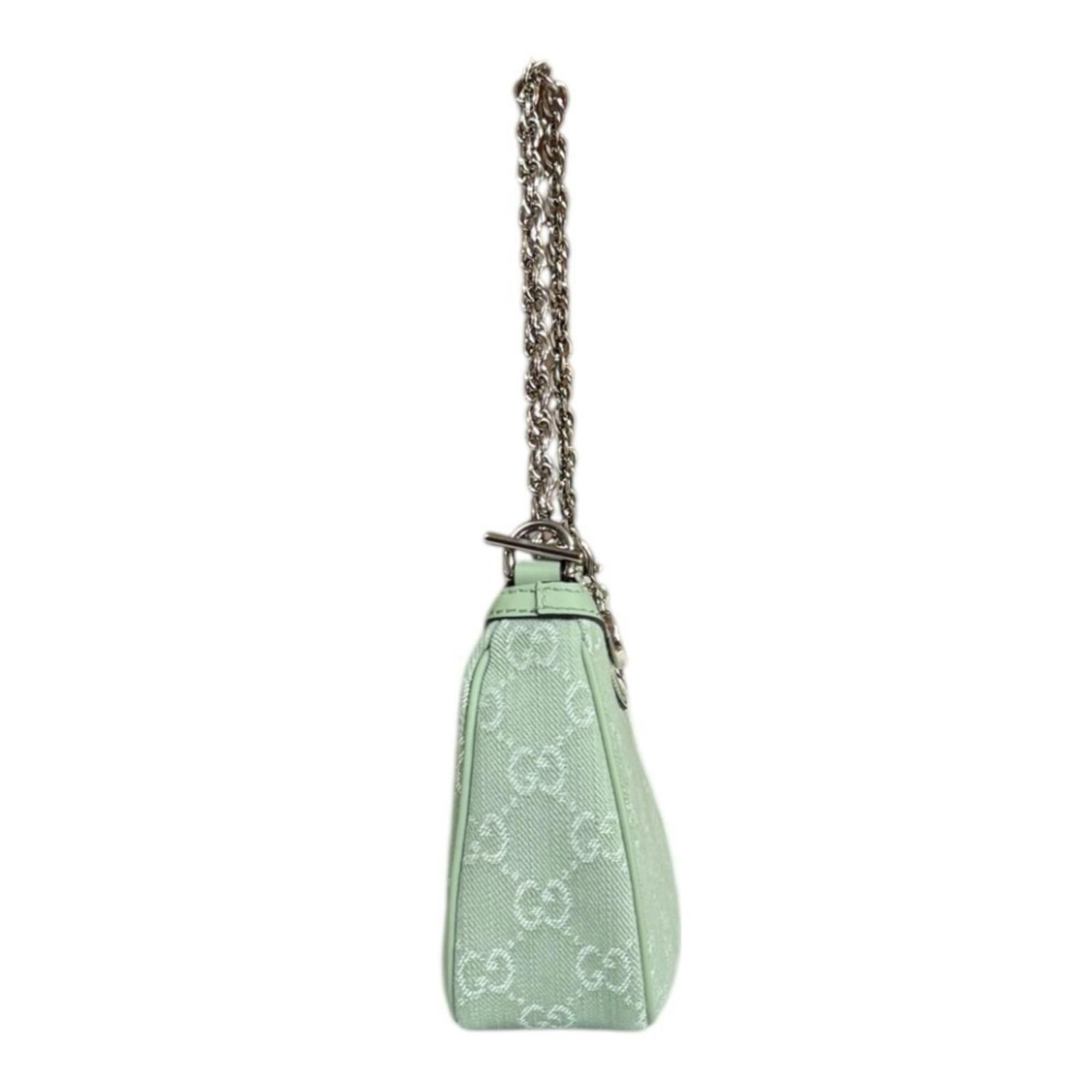 Gucci Gucci Ophidia Small Shoulder Bag, 784753, Green, Women's, Used, 2-way, Chain Size ONE SIZE - 5 Thumbnail