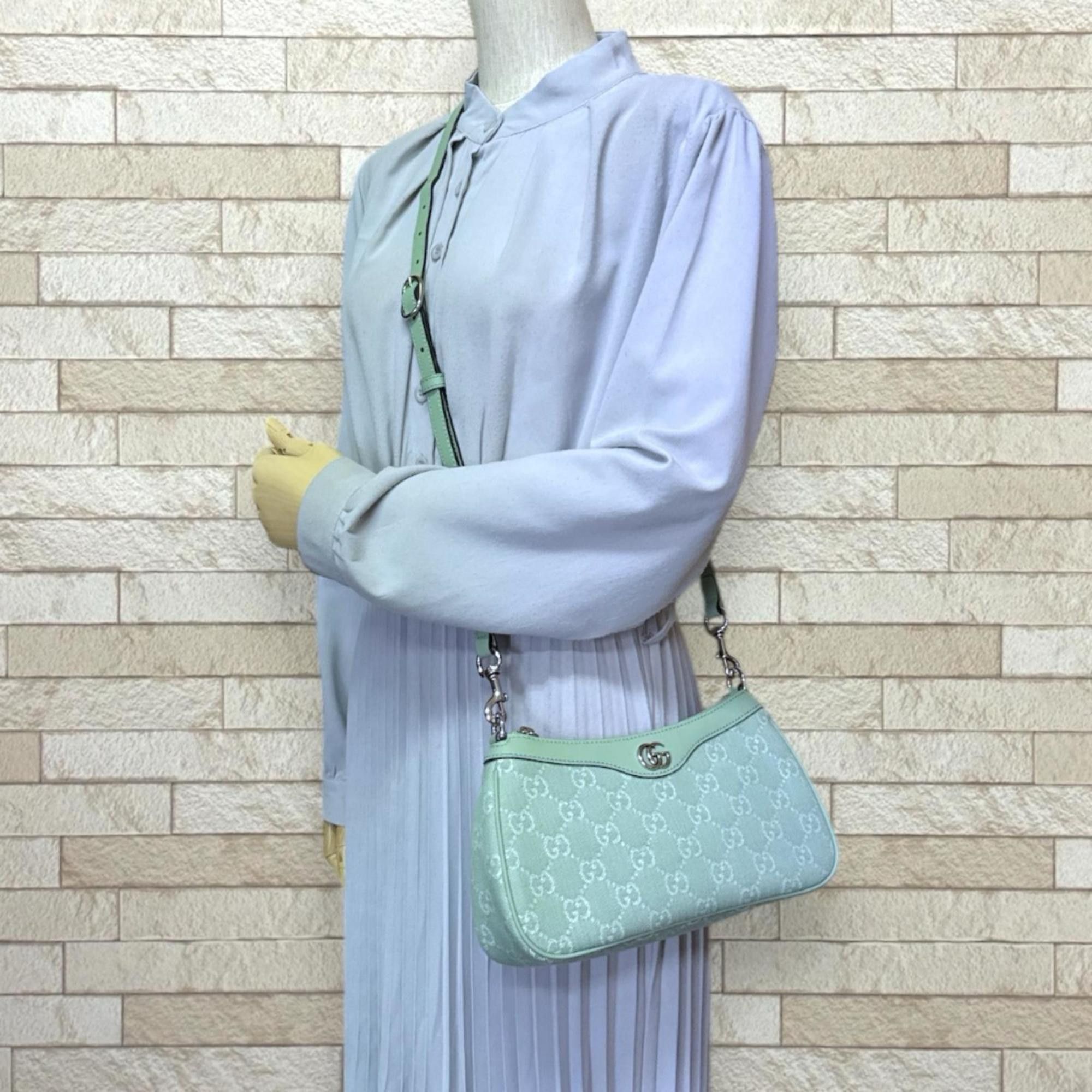 Gucci Gucci Ophidia Small Shoulder Bag, 784753, Green, Women's, Used, 2-way, Chain Size ONE SIZE - 2 Thumbnail