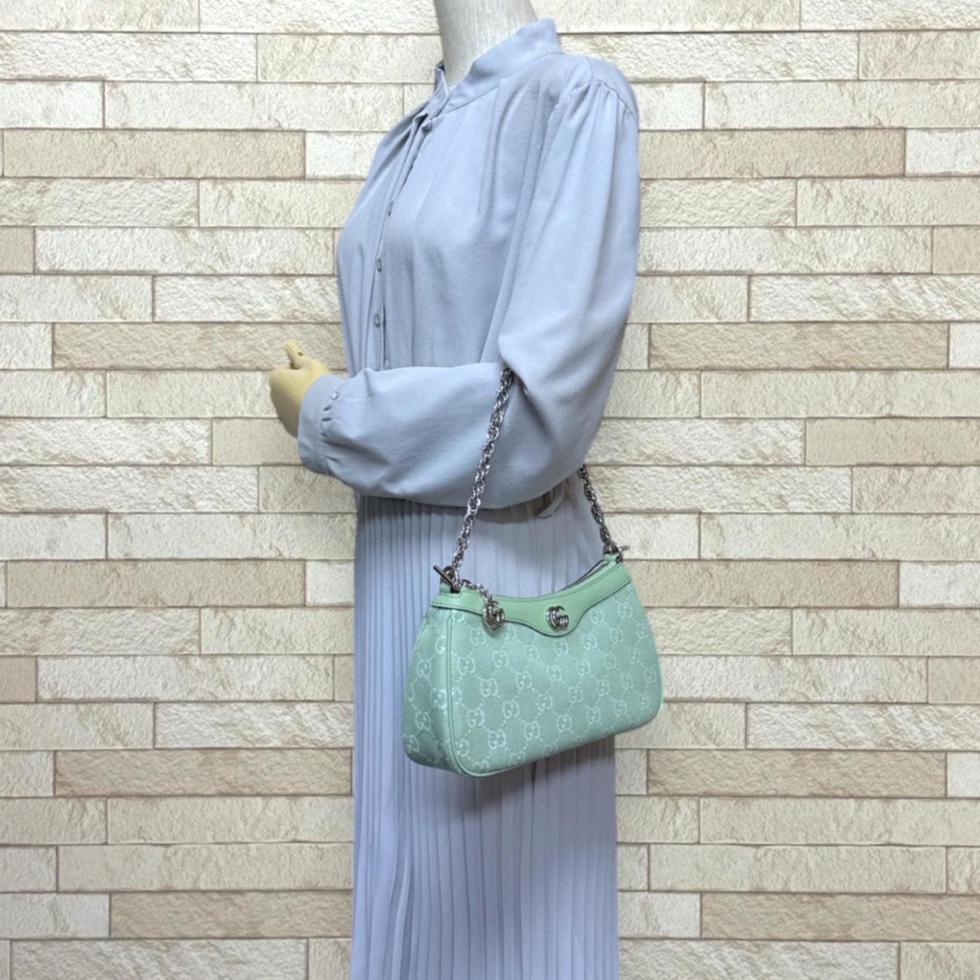 Gucci Gucci Ophidia Small Shoulder Bag, 784753, Green, Women's, Used, 2-way, Chain Size ONE SIZE - 3 Thumbnail