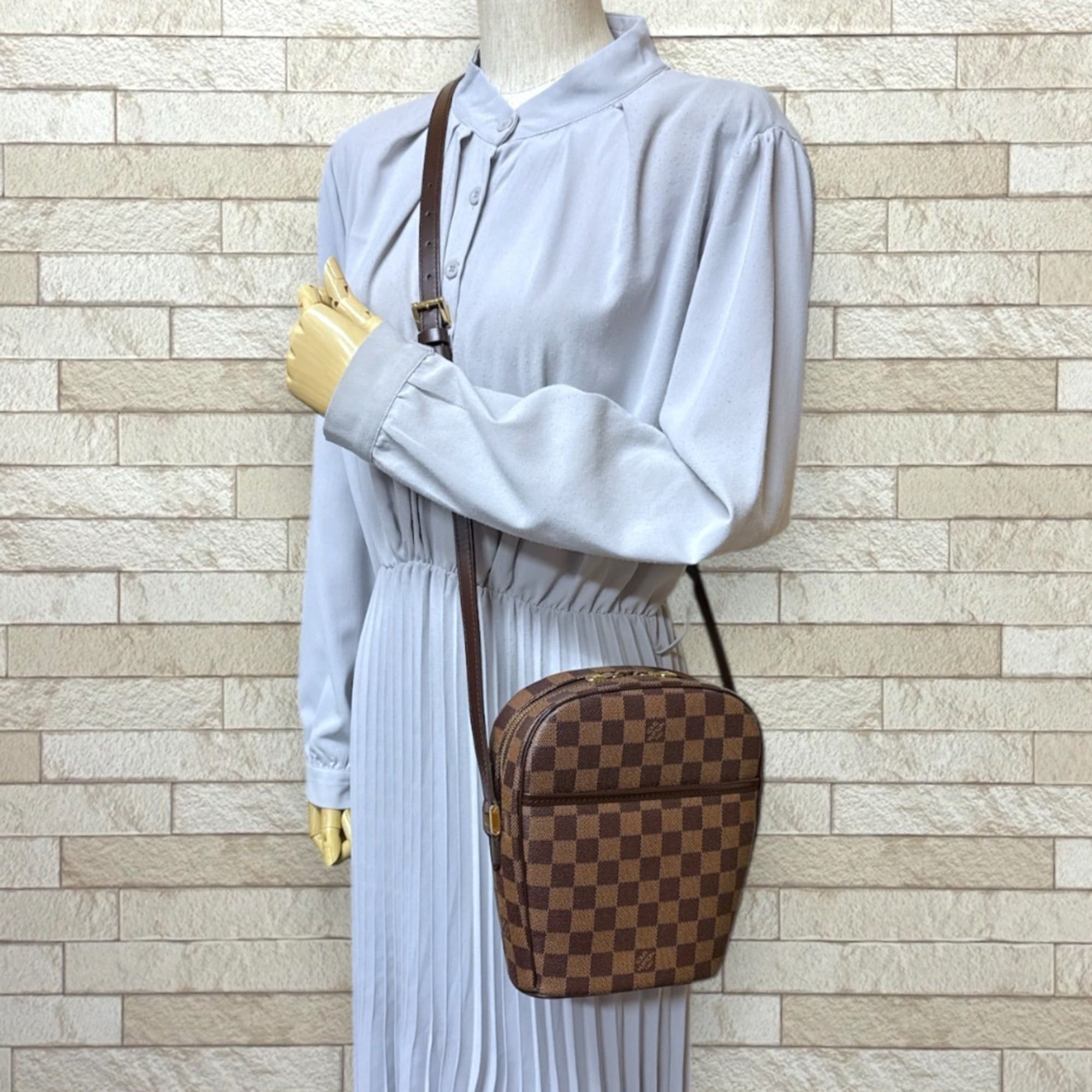 Louis Vuitton Louis Vuitton Ipanema PM Damier Shoulder Bag, Canvas N51294, Brown, Women's, LOUIS VUITTON, Used Size ONE SIZE - 2 Thumbnail