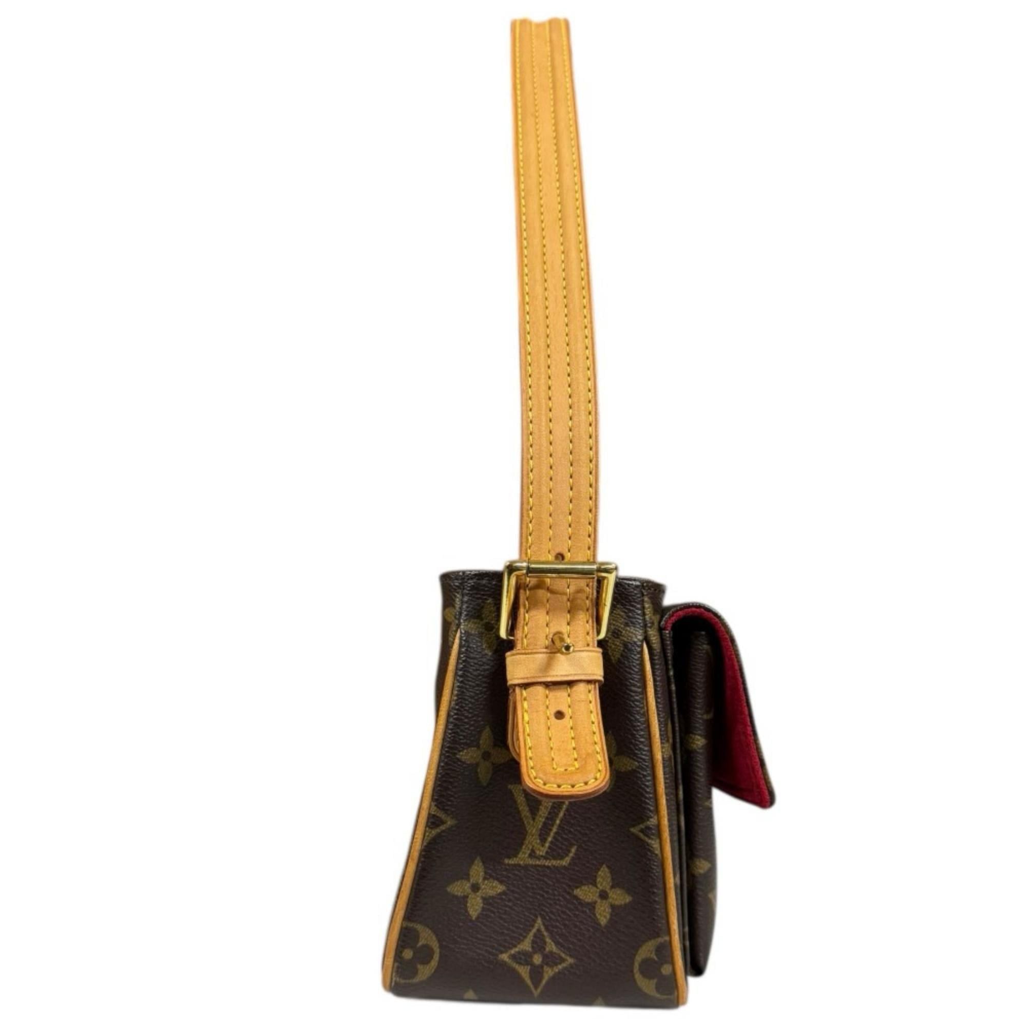 Louis Vuitton Louis Vuitton Vivacite MM Monogram Shoulder Bag, Canvas M51164 Brown, Women's, LOUIS VUITTON, Used Size ONE SIZE - 4 Thumbnail