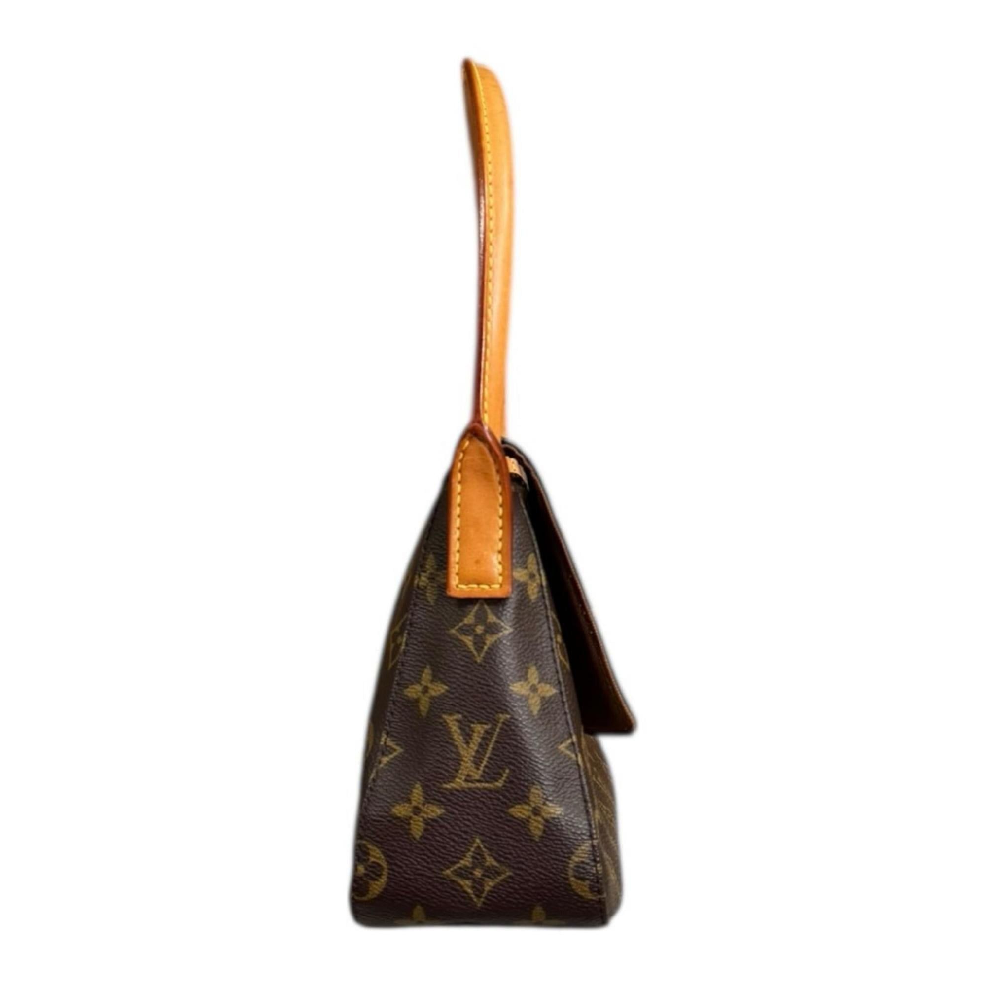 Louis Vuitton Louis Vuitton Mini Looping Monogram Handbag, Canvas M51147, Brown, Women's, LOUIS VUITTON, Used Size ONE SIZE - 4 Thumbnail