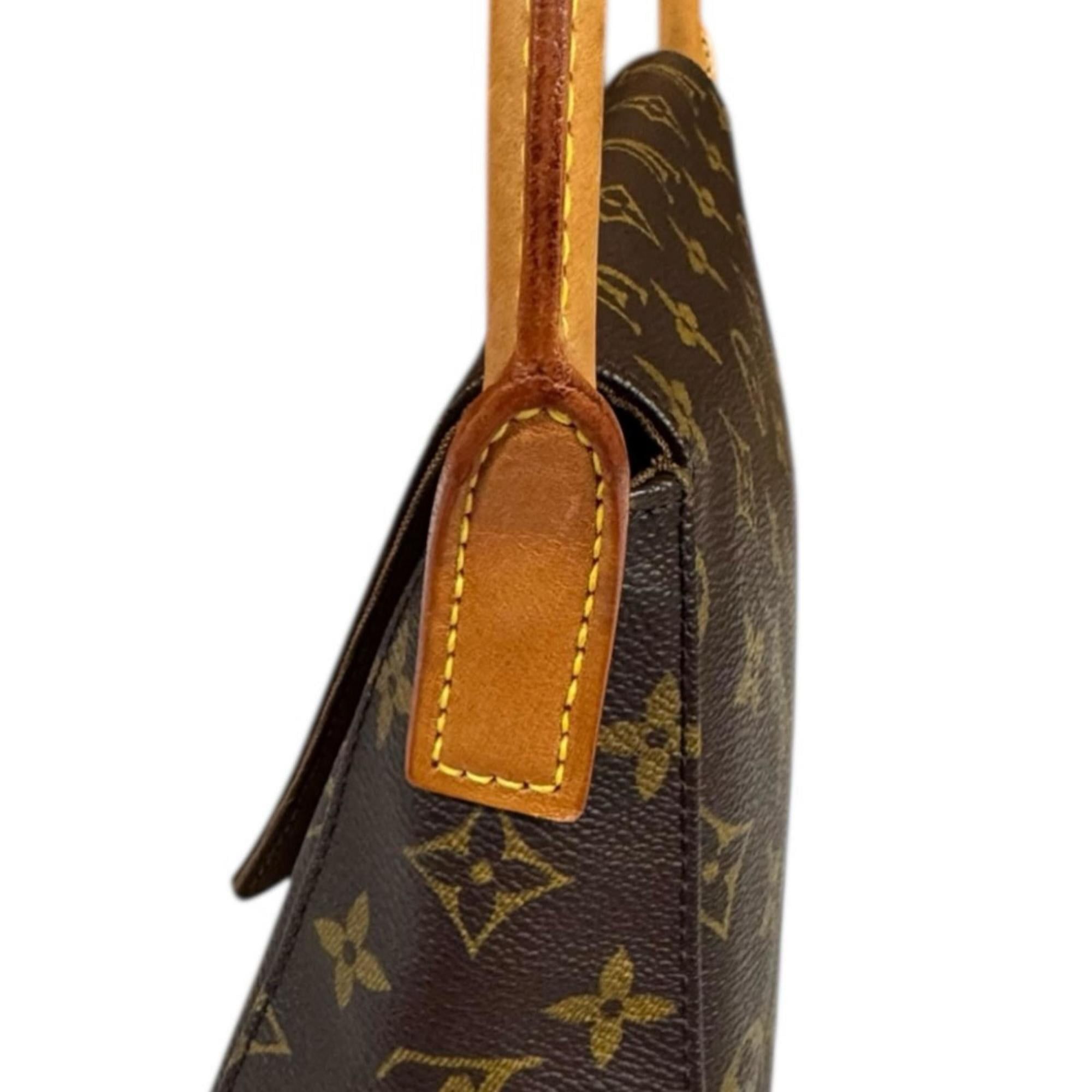 Louis Vuitton Louis Vuitton Mini Looping Monogram Handbag, Canvas M51147, Brown, Women's, LOUIS VUITTON, Used Size ONE SIZE - 11 Thumbnail