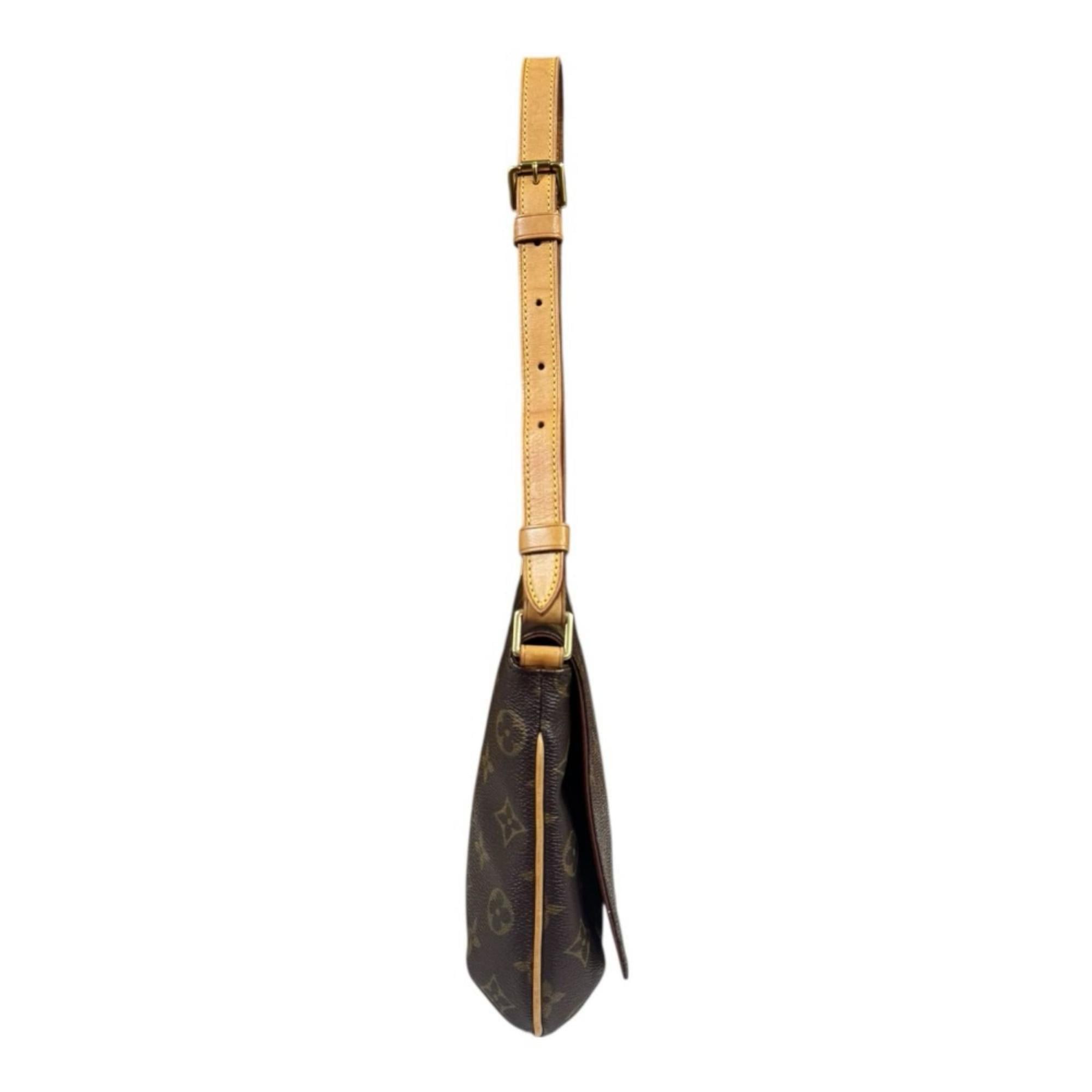 Louis Vuitton Louis Vuitton Musette Tango Short Monogram Shoulder Bag, Canvas M51257, Brown, Women's, LOUIS VUITTON, Used Size ONE SIZE - 4 Thumbnail