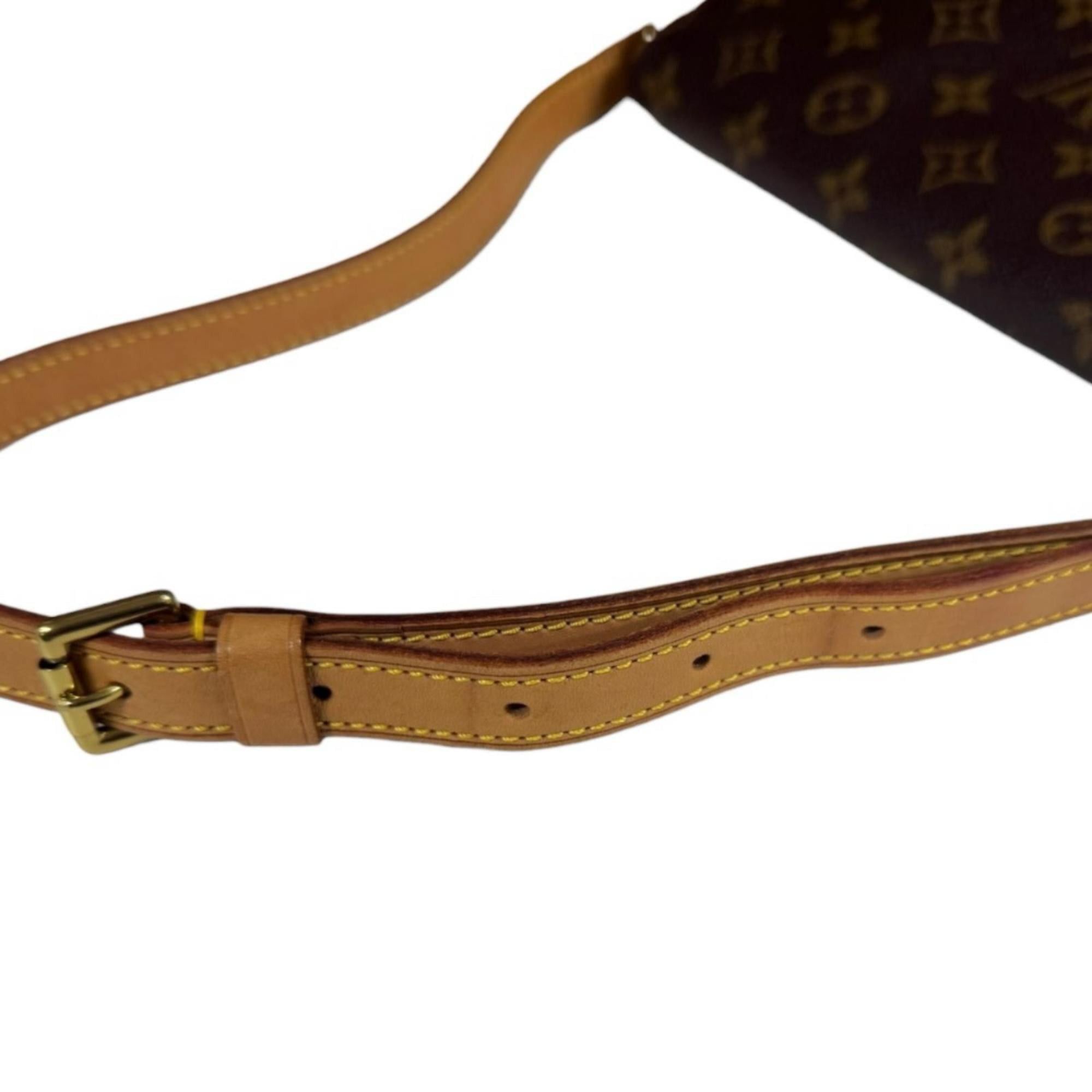 Louis Vuitton Louis Vuitton Musette Tango Short Monogram Shoulder Bag, Canvas M51257, Brown, Women's, LOUIS VUITTON, Used Size ONE SIZE - 14 Thumbnail