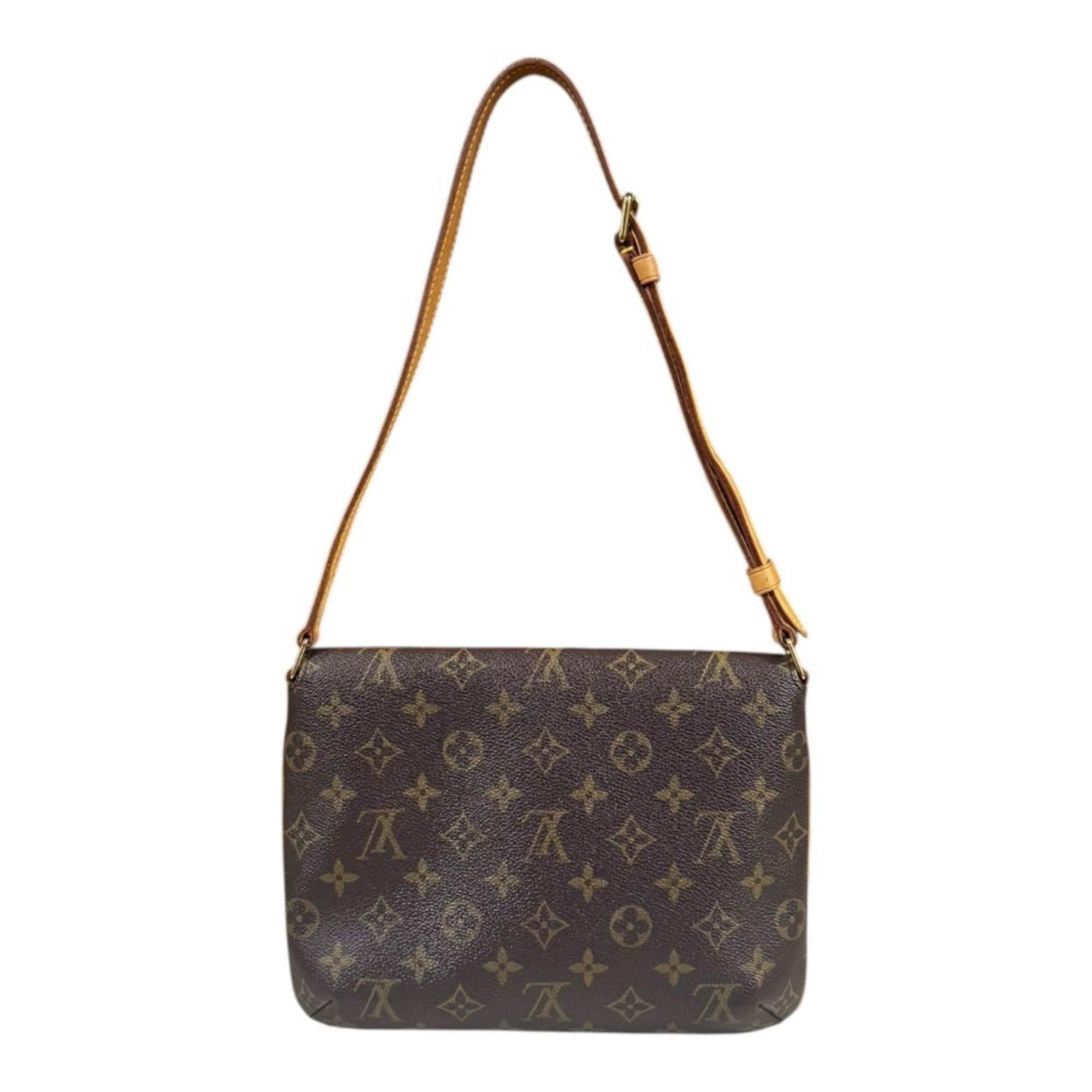 Louis Vuitton Louis Vuitton Musette Tango Short Monogram Shoulder Bag, Canvas M51257, Brown, Women's, LOUIS VUITTON, Used Size ONE SIZE - 3 Thumbnail