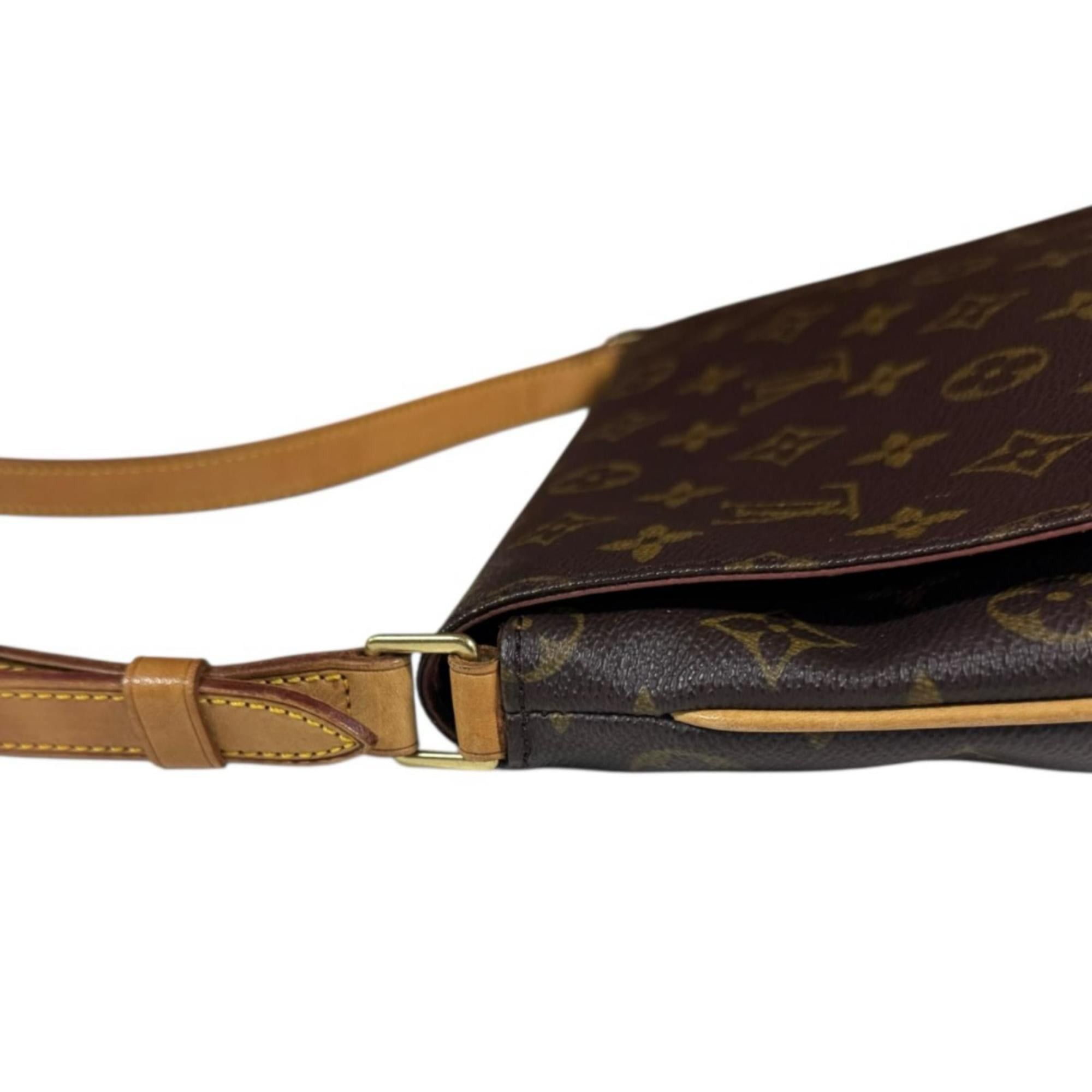 Louis Vuitton Louis Vuitton Musette Tango Short Monogram Shoulder Bag, Canvas M51257, Brown, Women's, LOUIS VUITTON, Used Size ONE SIZE - 15 Thumbnail