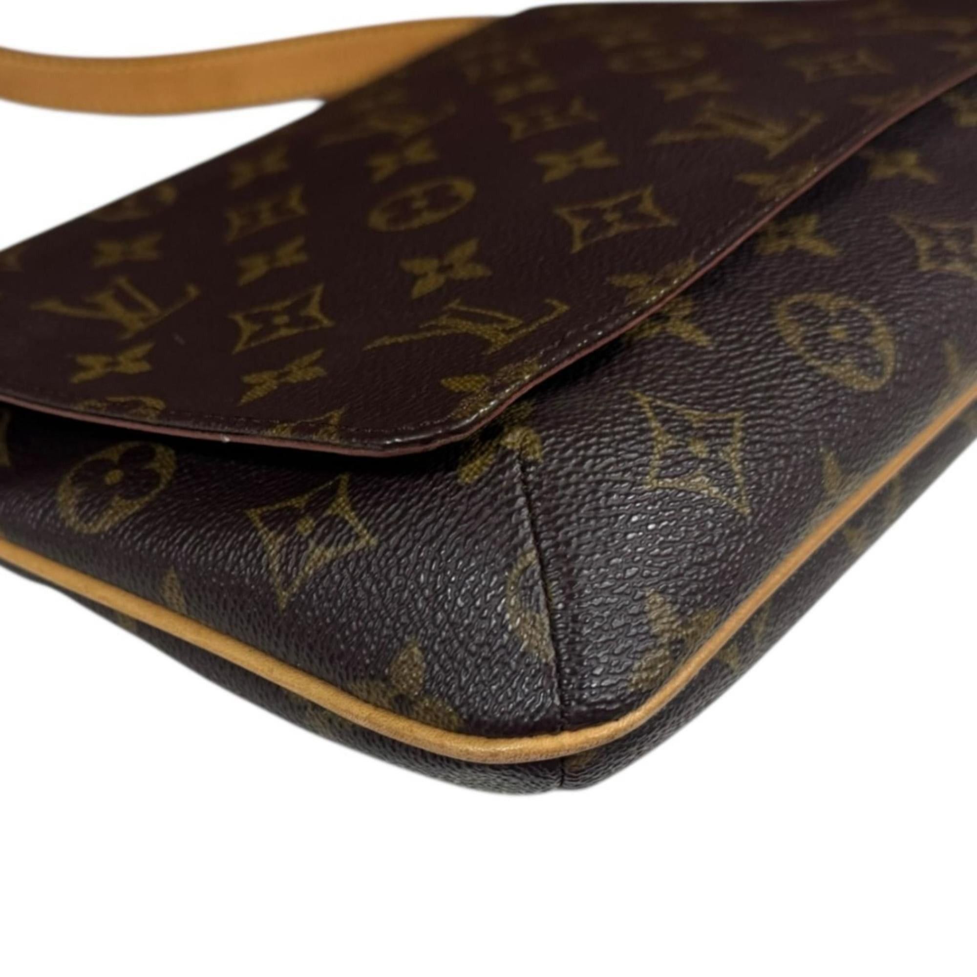 Louis Vuitton Louis Vuitton Musette Tango Short Monogram Shoulder Bag, Canvas M51257, Brown, Women's, LOUIS VUITTON, Used Size ONE SIZE - 12 Thumbnail