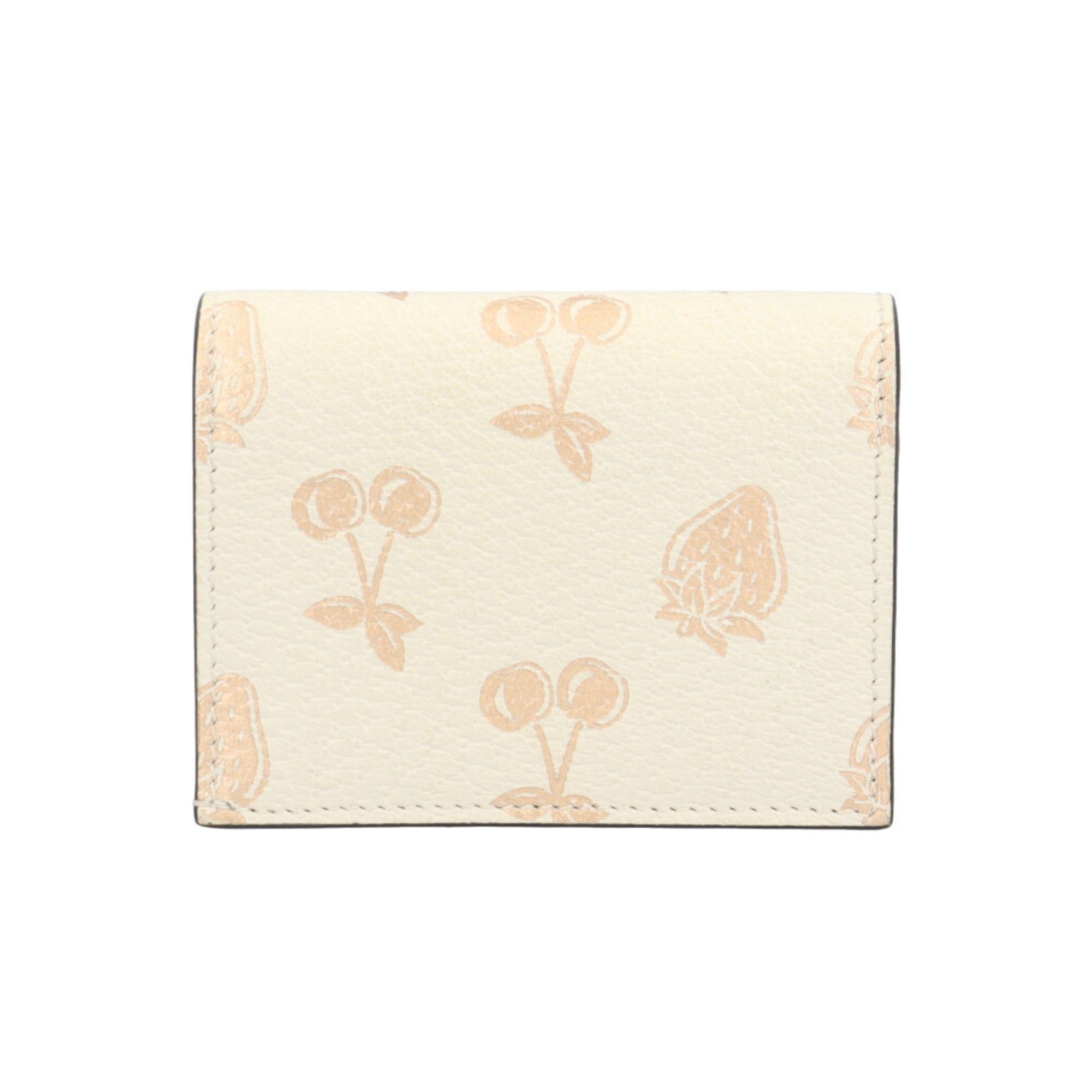 Gucci Gucci Fruit Print Double G Small Wallet GG Marmont Bi-fold Leather 456126 Women's GUCCI Used Size ONE SIZE - 2 Thumbnail