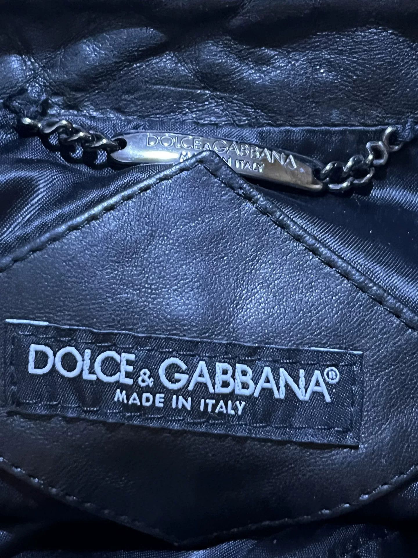Dolce & Gabbana Dolce & Gabbana Black Leather Jacket Size US S / EU 44-46 / 1 - 5 Thumbnail