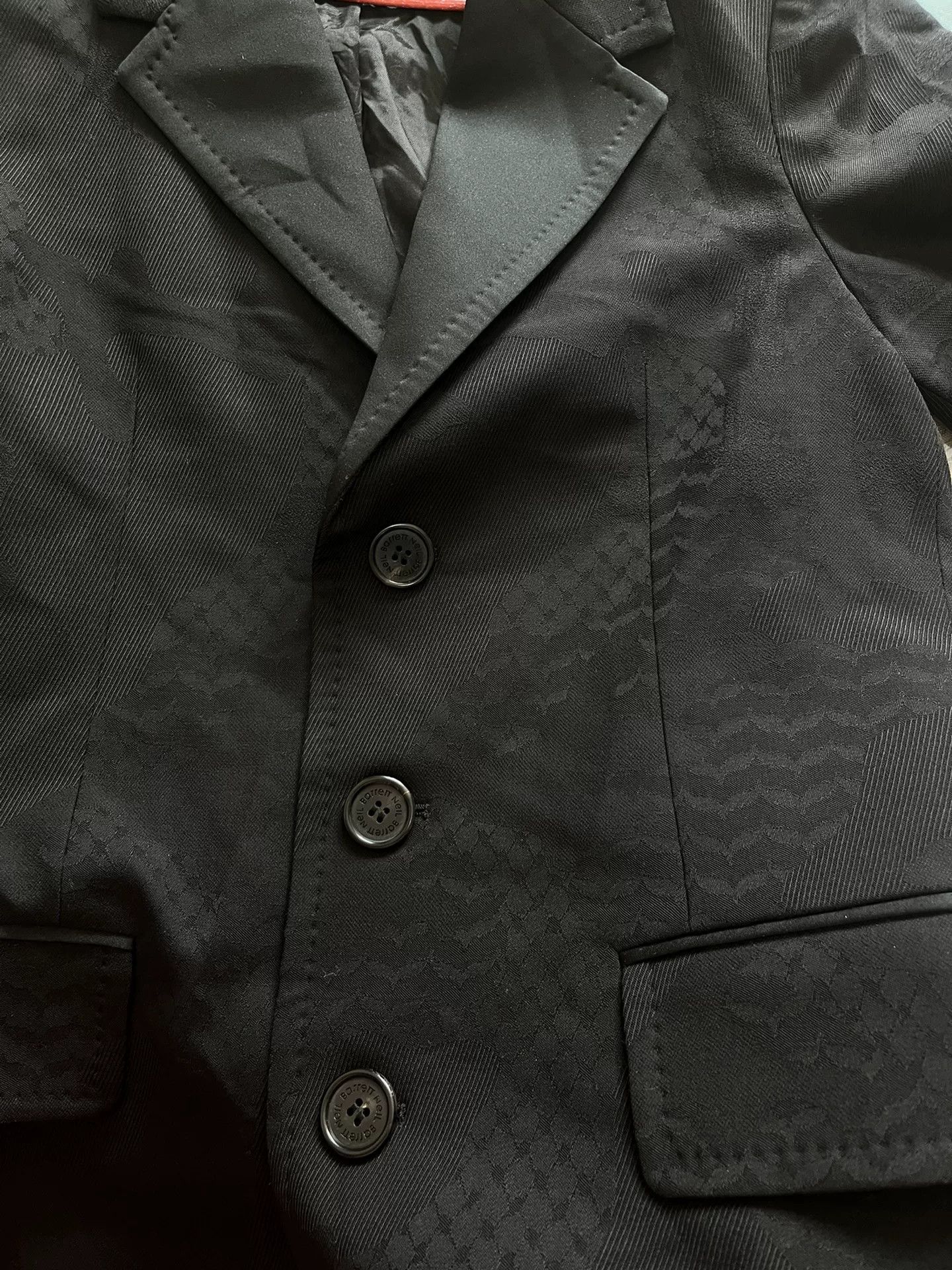 Neil Barrett Neil Barrett Black Patterned Blazer Size US S / EU 44-46 / 1 - 2 Thumbnail