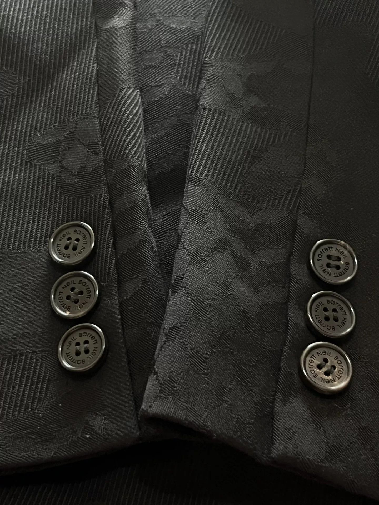 Neil Barrett Neil Barrett Black Patterned Blazer Size US S / EU 44-46 / 1 - 4 Thumbnail