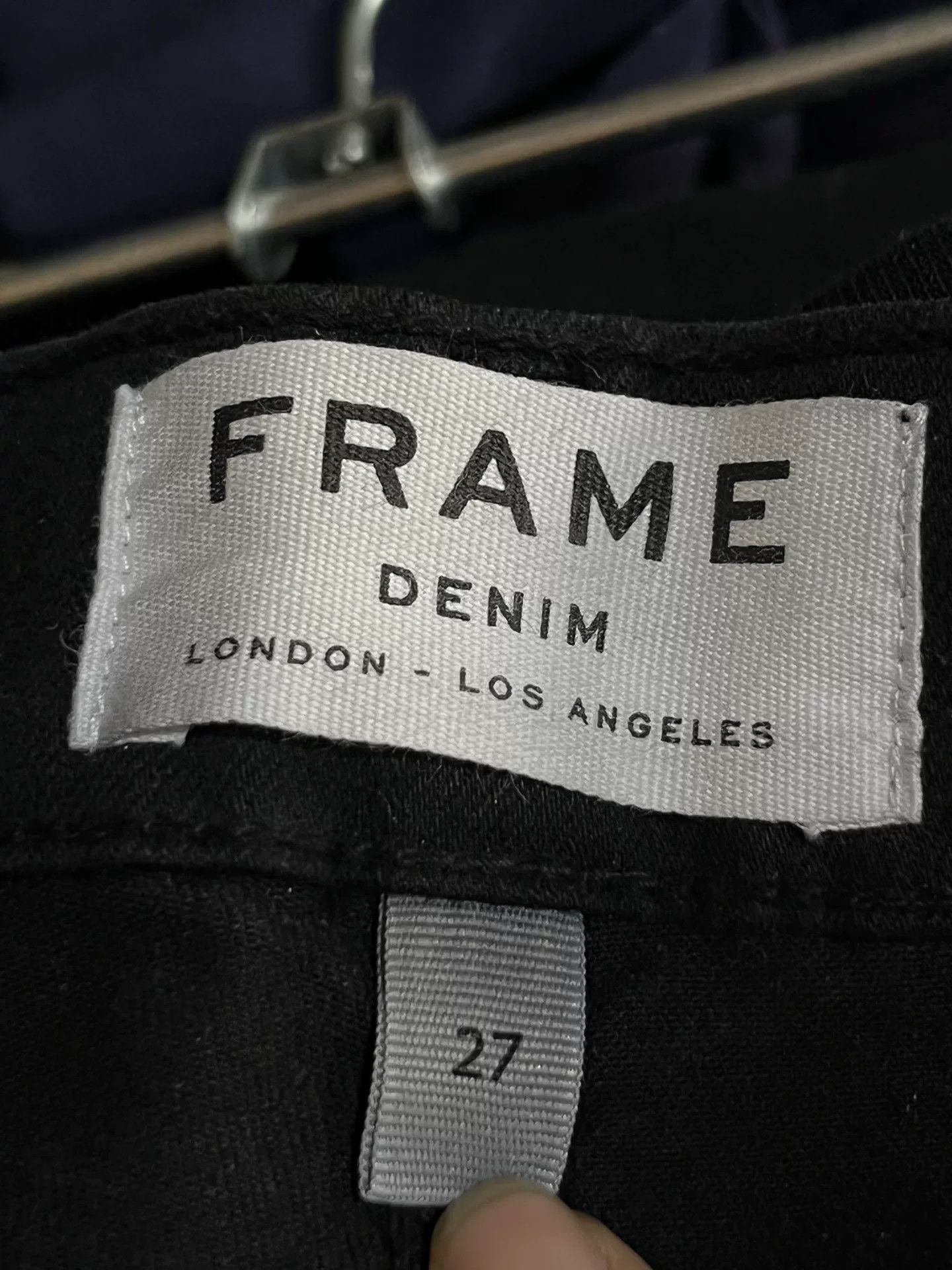 Frame FRAME Stretch Slim Black Jeans Size 27 Size 27" / US 4 / IT 40 - 4 Thumbnail