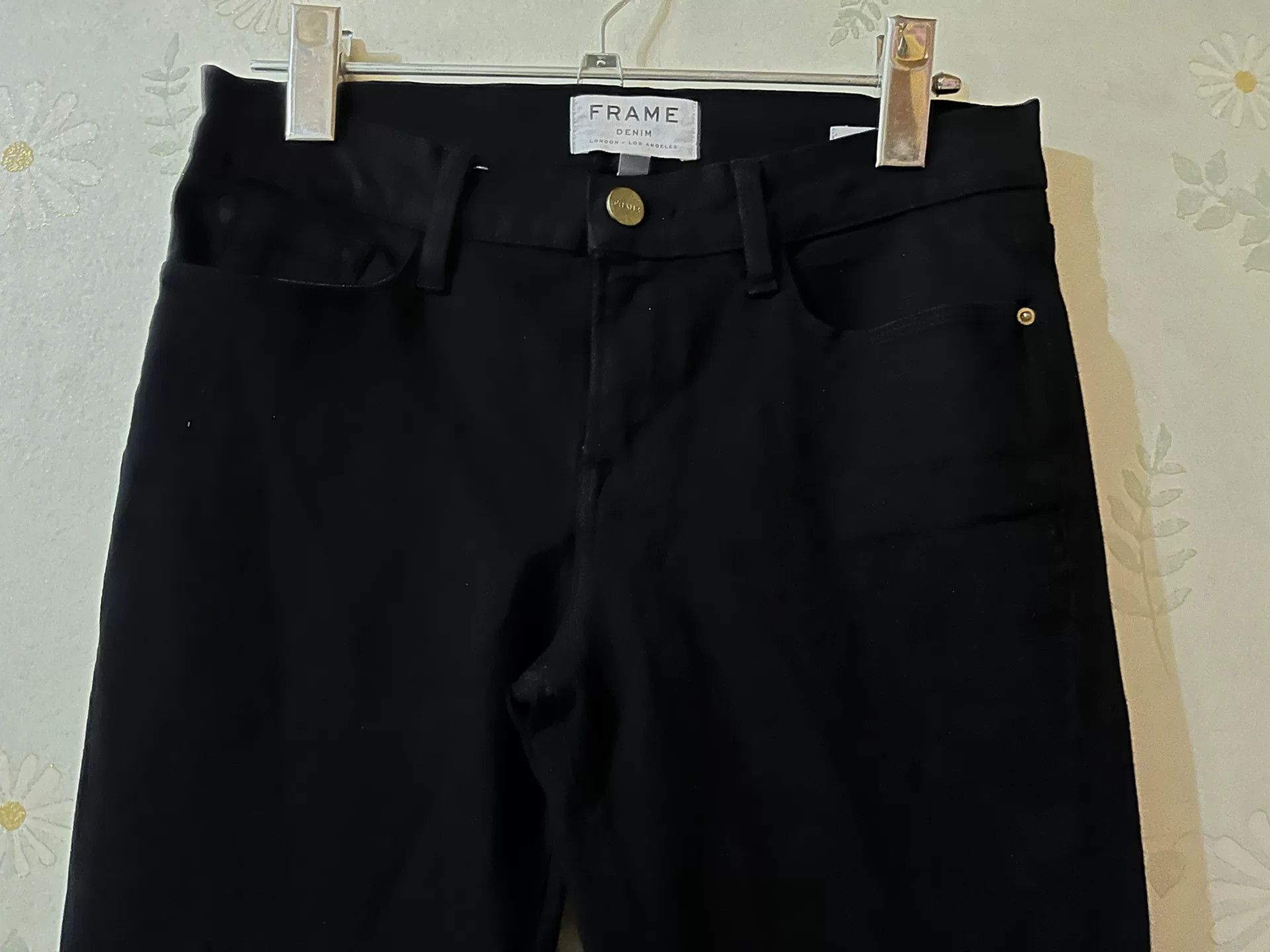 Frame FRAME Stretch Slim Black Jeans Size 27 Size 27" / US 4 / IT 40 - 2 Thumbnail