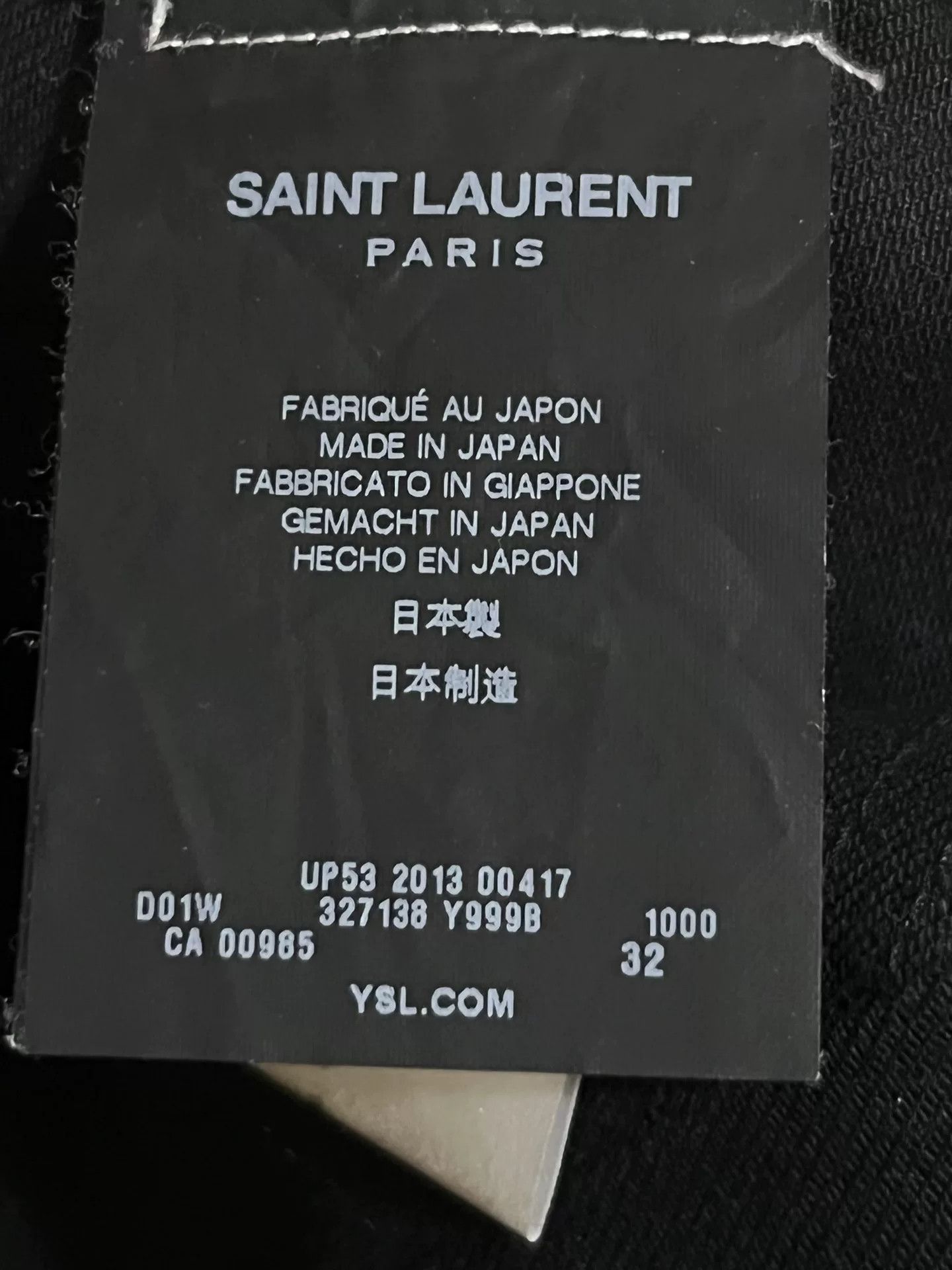 Saint Laurent Paris Saint Laurent Men's Black Jeans Size US 32 / EU 48 - 7 Thumbnail