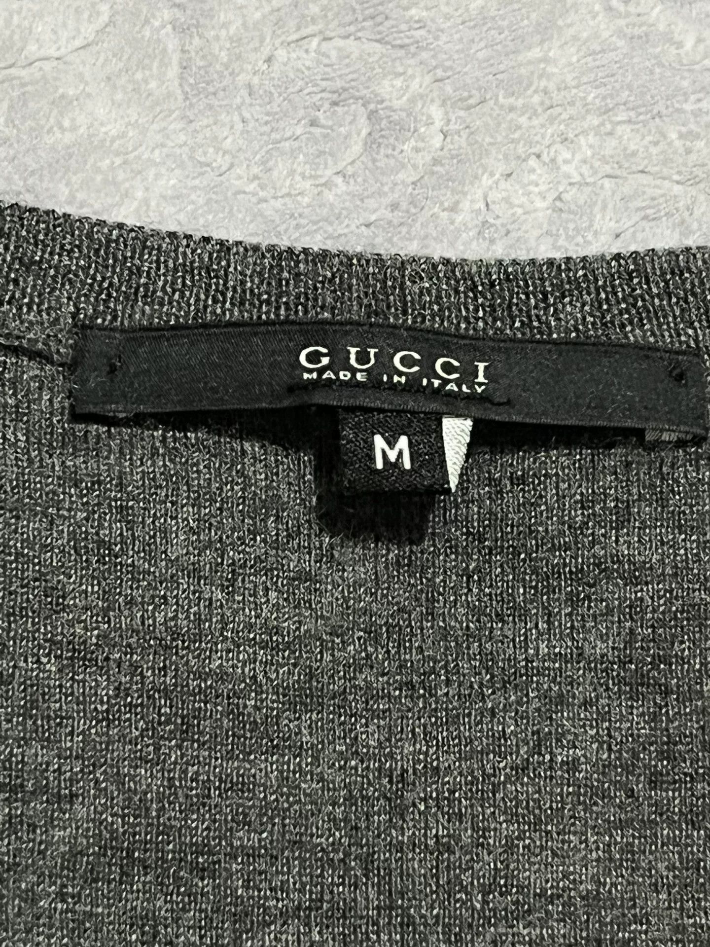 Gucci Gucci Gray Striped Cashmere Sweater Size US M / EU 48-50 / 2 - 5 Thumbnail