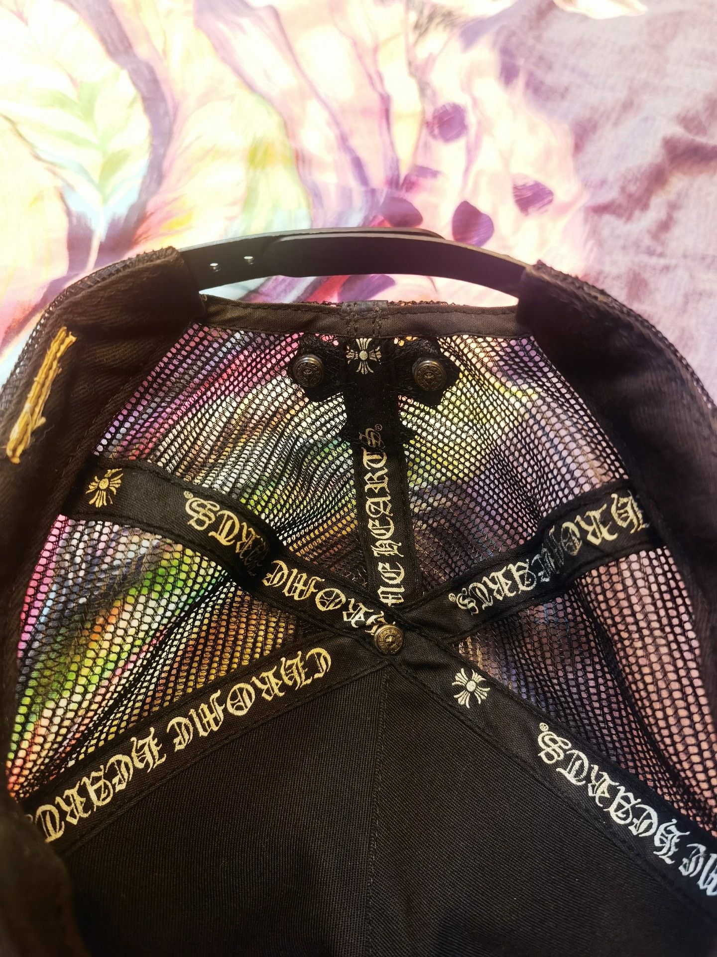 Chrome Hearts Chrome Hearts Patchwork Leather Trucker Hat Size ONE SIZE - 7 Thumbnail