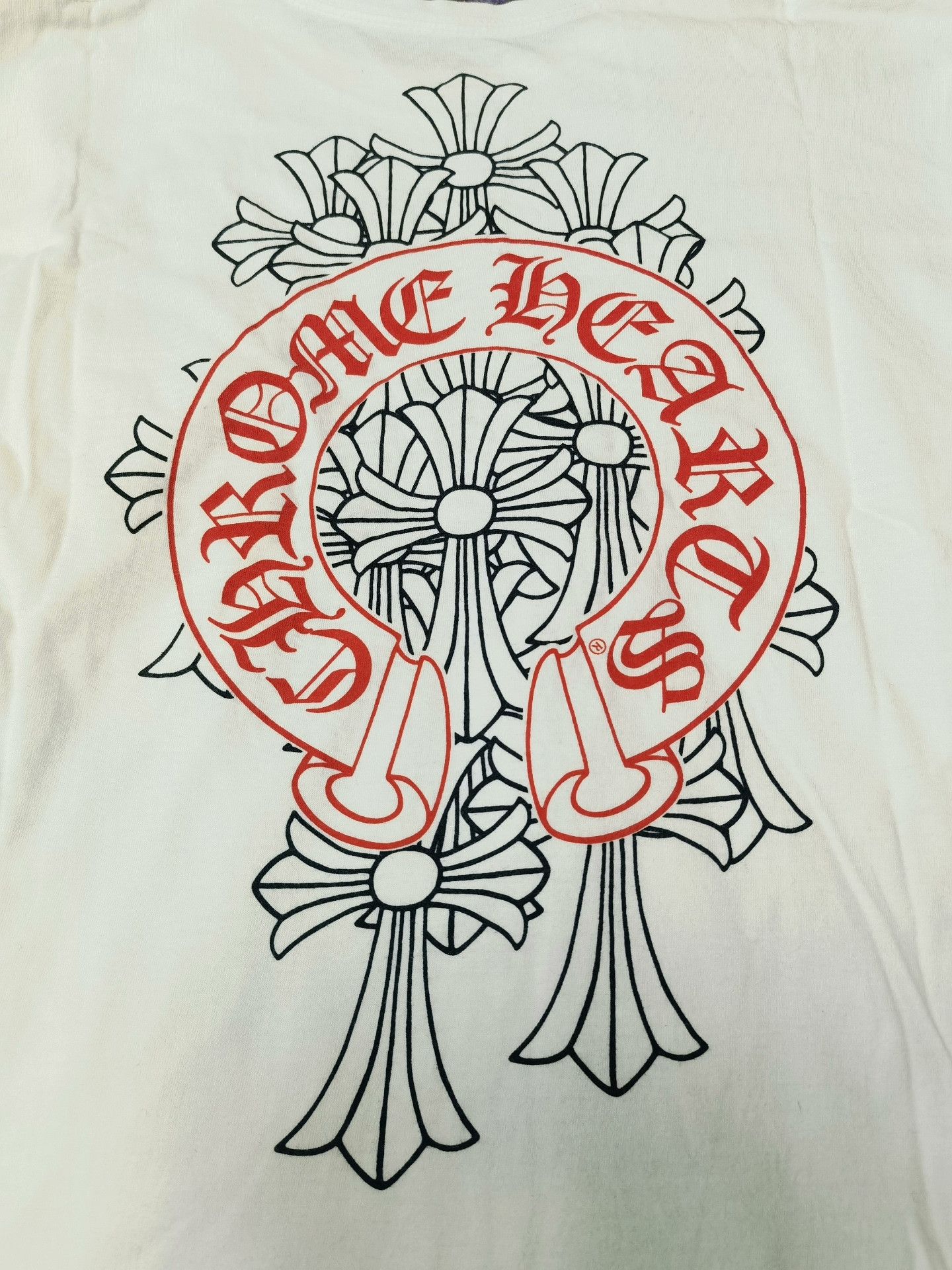 Chrome Hearts Chrome Hearts White Pocket Red Horseshoe T-shirt Size US M / EU 48-50 / 2 - 2 Thumbnail