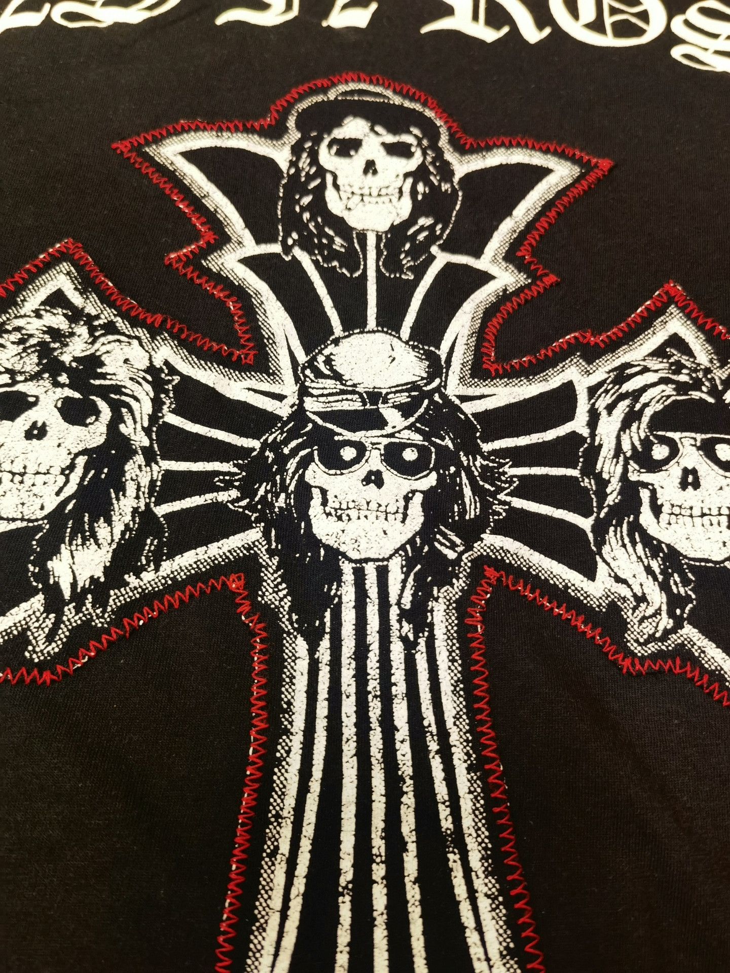 Chrome Hearts Chrome Hearts Guns N Roses Black Cross Skull Tee Size US M / EU 48-50 / 2 - 2 Thumbnail