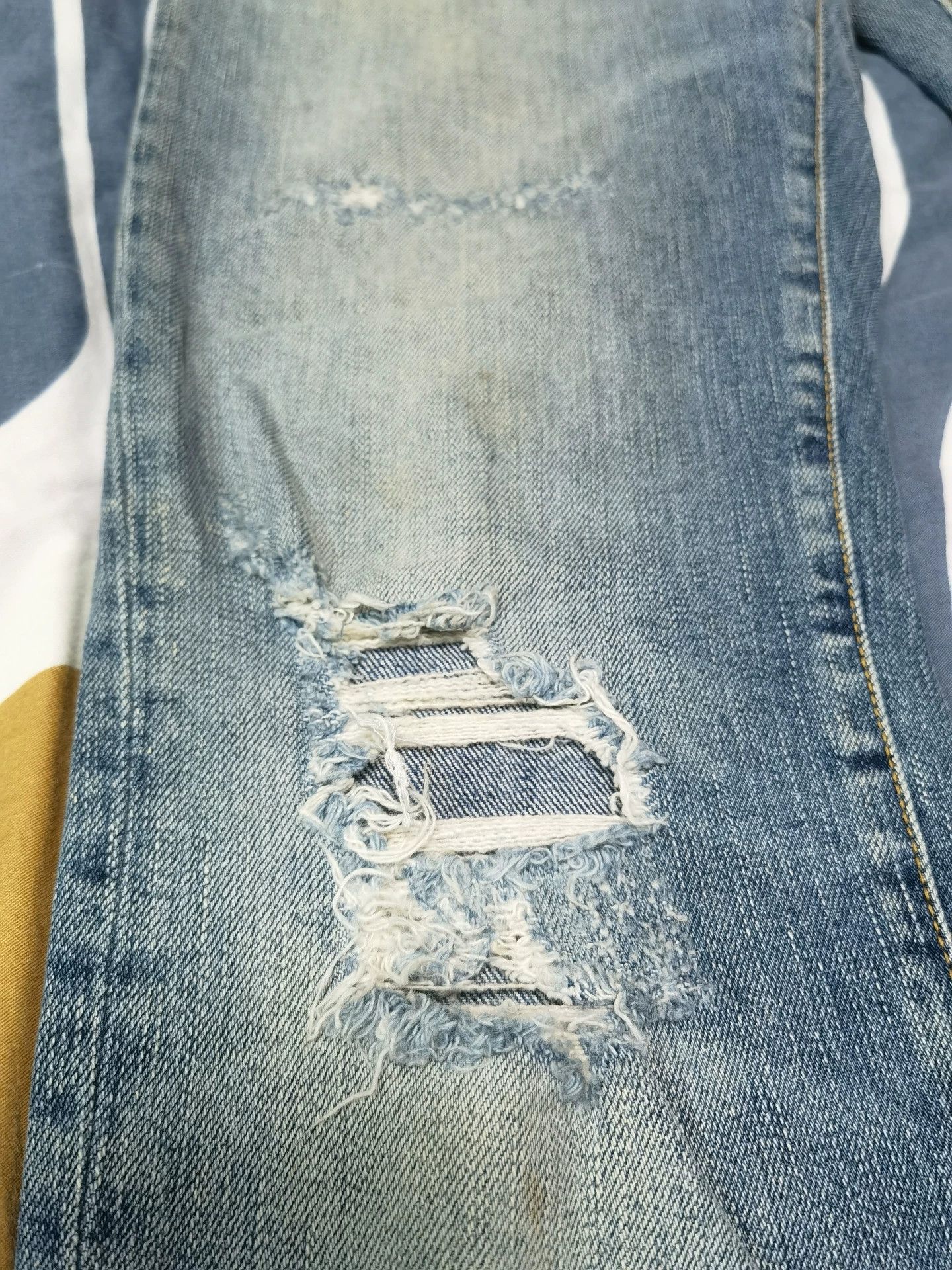 Saint Laurent Paris Saint Laurent Distressed Patch Jeans Size US 30 / EU 46 - 3 Thumbnail