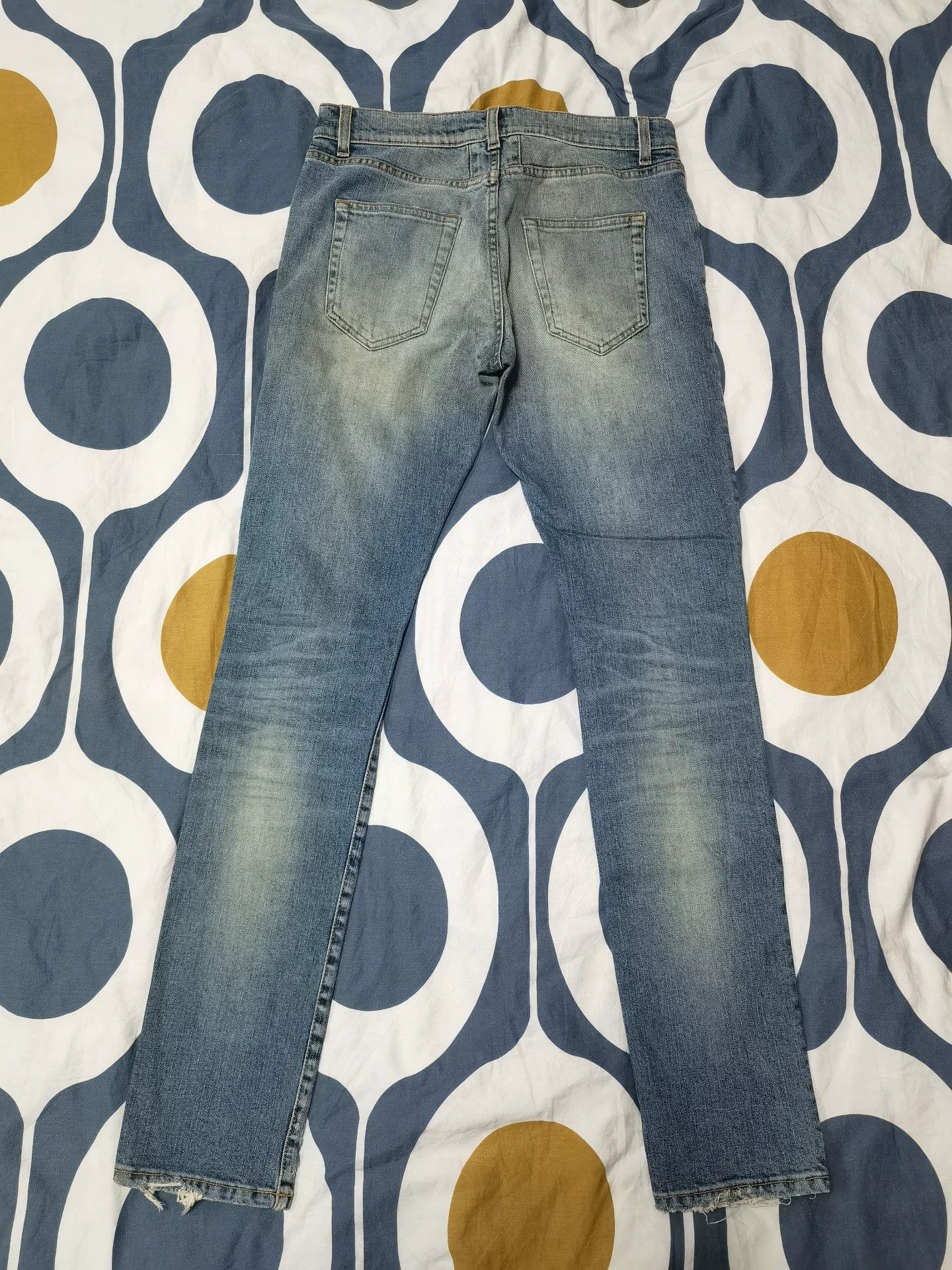 Saint Laurent Paris Saint Laurent Distressed Patch Jeans Size US 30 / EU 46 - 2 Thumbnail