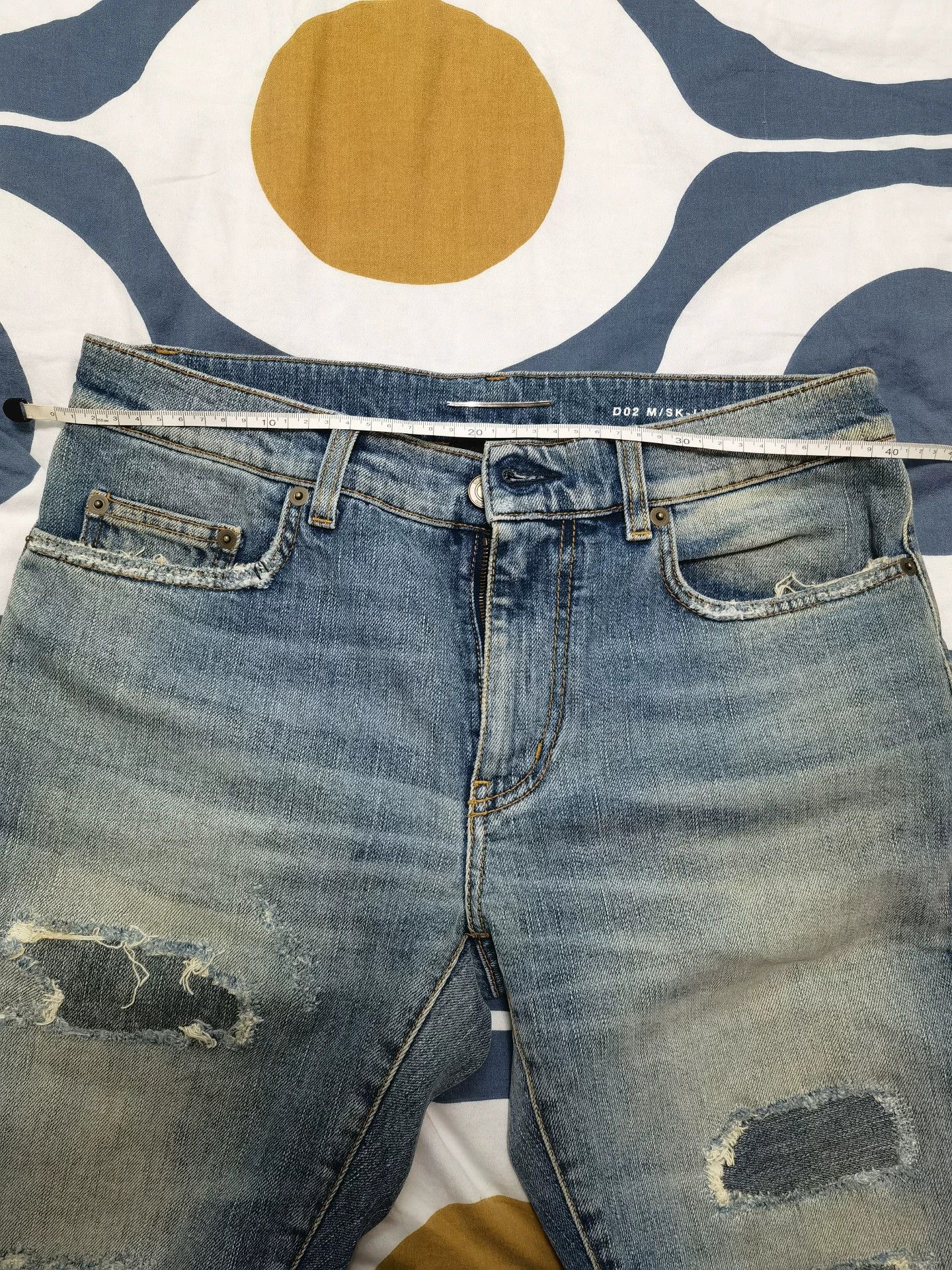 Saint Laurent Paris Saint Laurent Distressed Patch Jeans Size US 30 / EU 46 - 6 Thumbnail