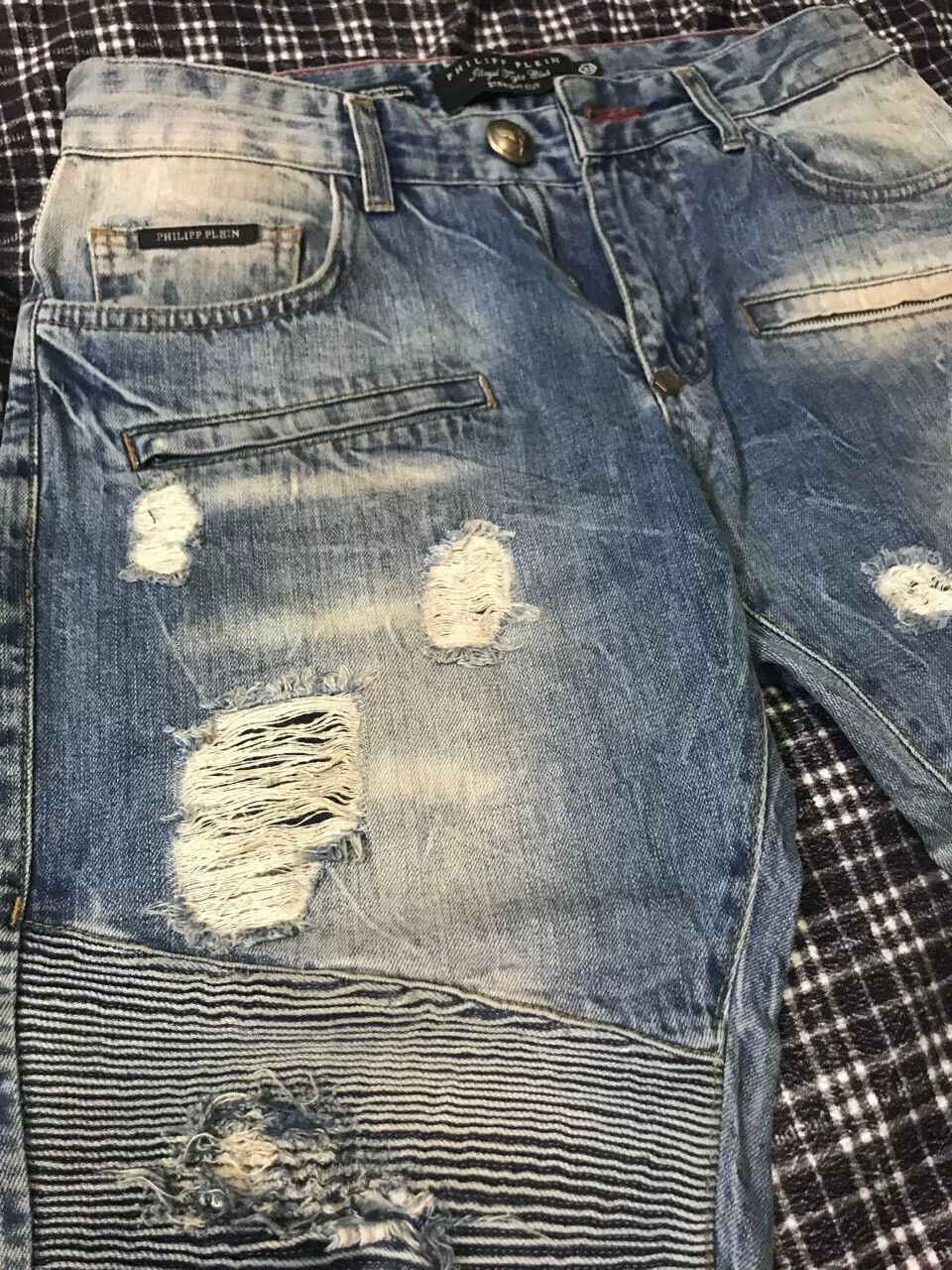 Philipp Plein Philipp Plein PP Motorcycle Jeans Size US 33 - 3 Thumbnail
