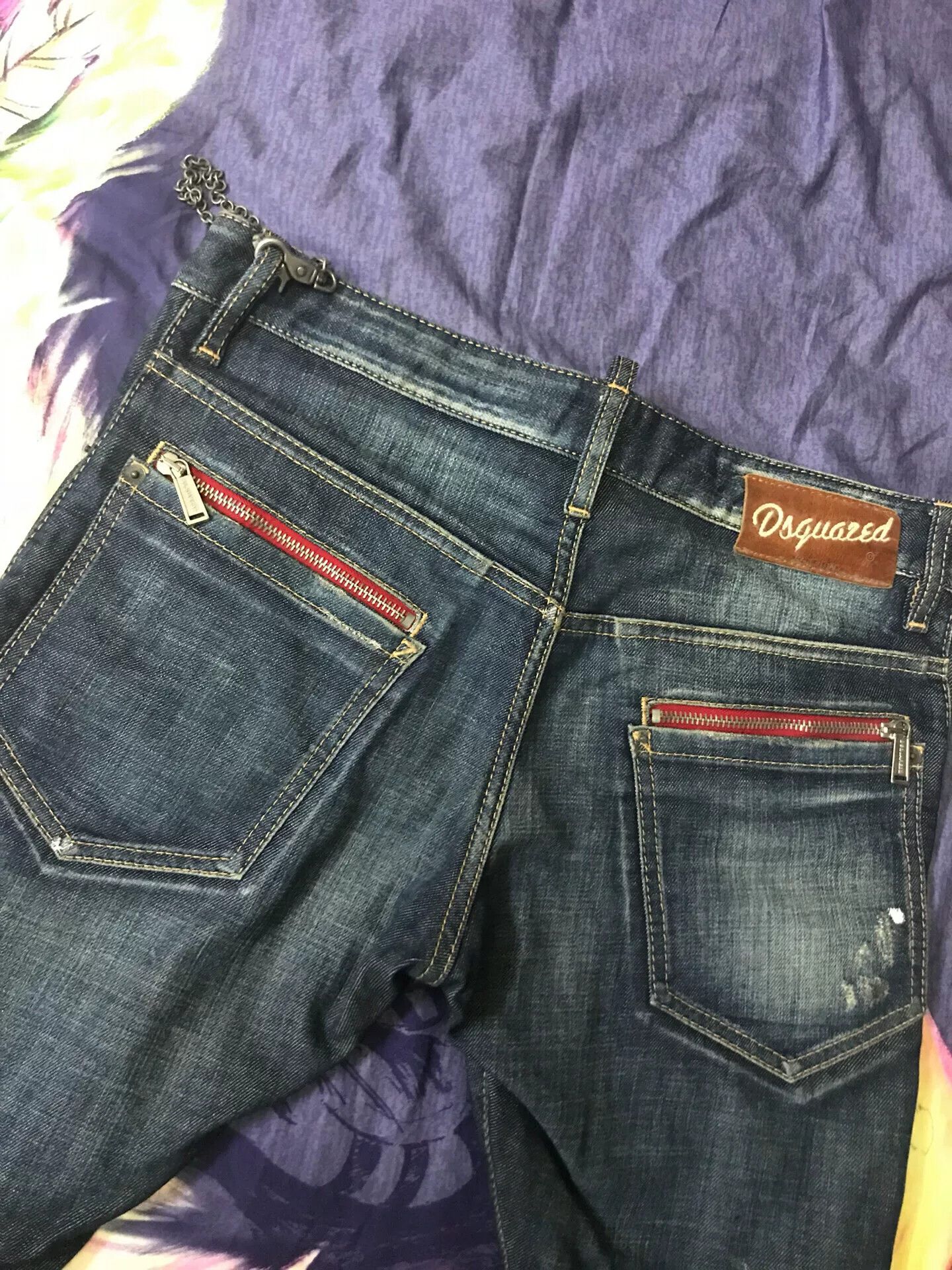 Dsquared2 Dsquared2 D2 Red Zipper Jeans Size US 28 / EU 44 - 4 Thumbnail