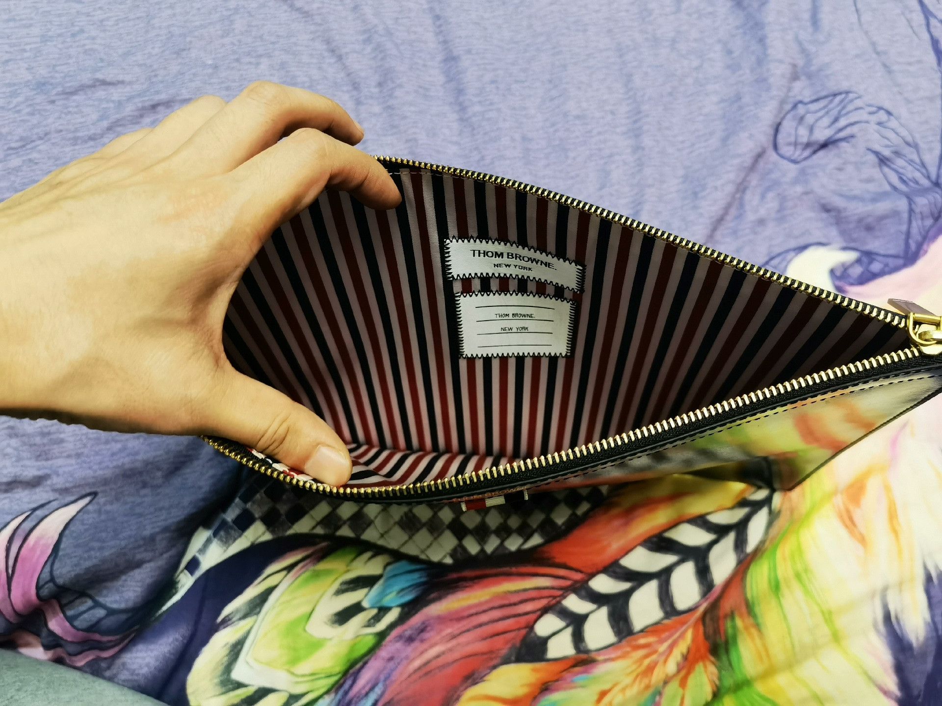 Thom Browne Thom Browne Tri-Color Stripe Envelope Clutch Size ONE SIZE - 6 Thumbnail