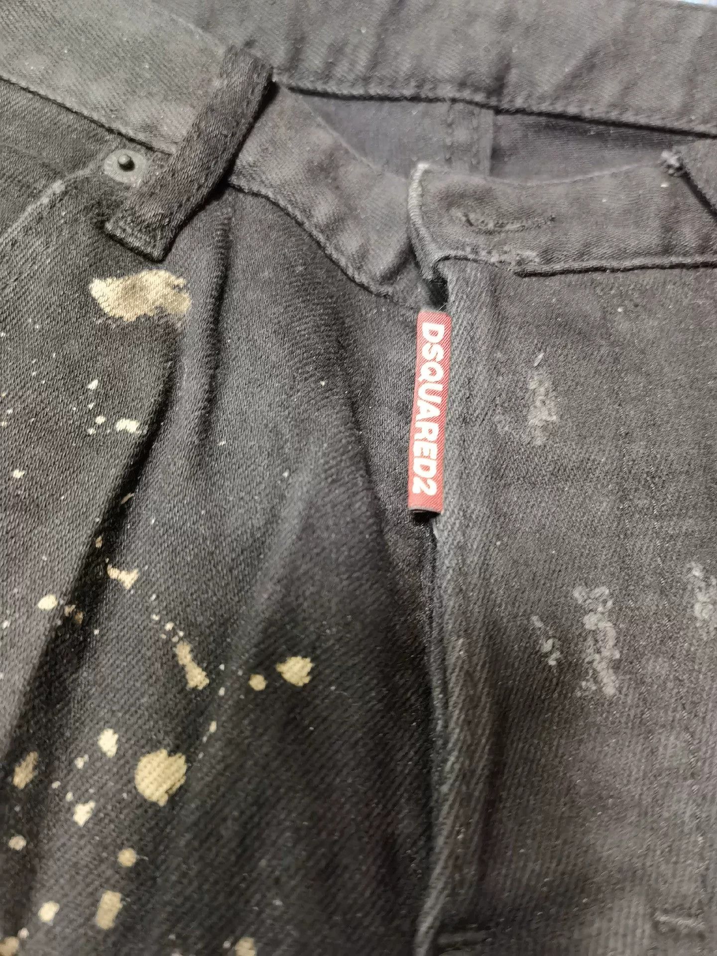 Dsquared2 Dsquared2 D2 Splatter Patch Distressed Black Jeans Size US 30 / EU 46 - 2 Thumbnail