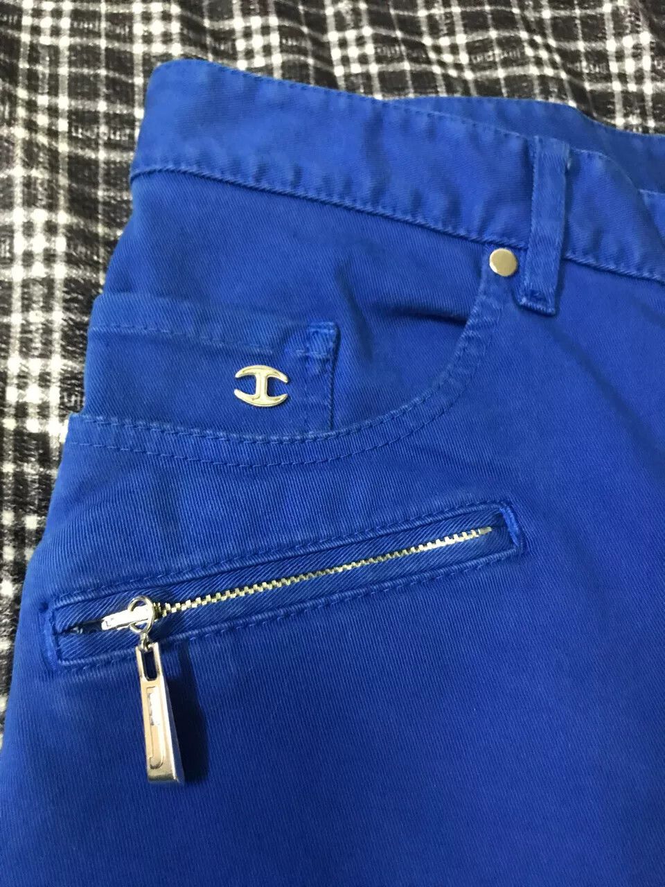 Just Cavalli Just Cavalli Blue Washed Biker Jeans Size US 32 / EU 48 - 4 Thumbnail