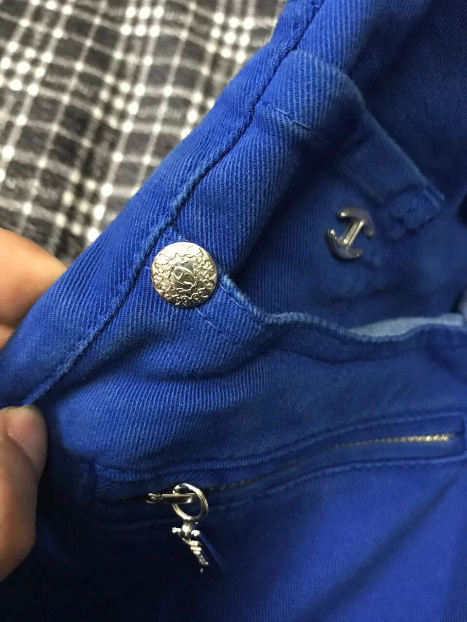 Just Cavalli Just Cavalli Blue Washed Biker Jeans Size US 32 / EU 48 - 10 Thumbnail