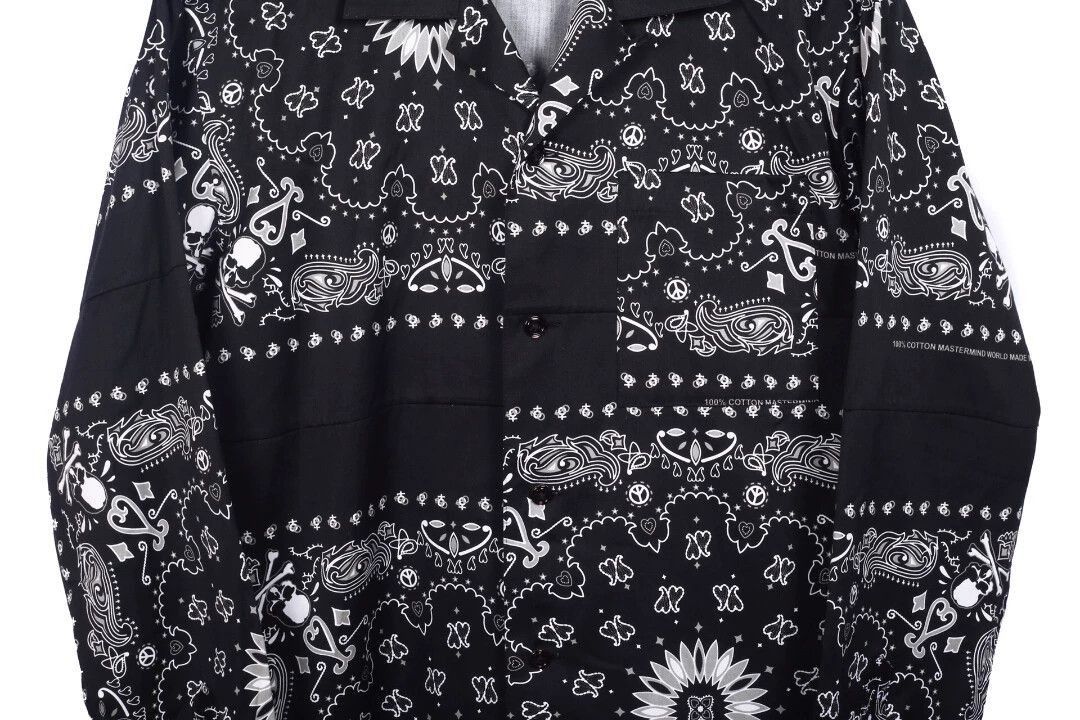 Mastermind Japan Black Patterned Long Sleeve Shirt Size US S / EU 44-46 / 1 - 3 Thumbnail